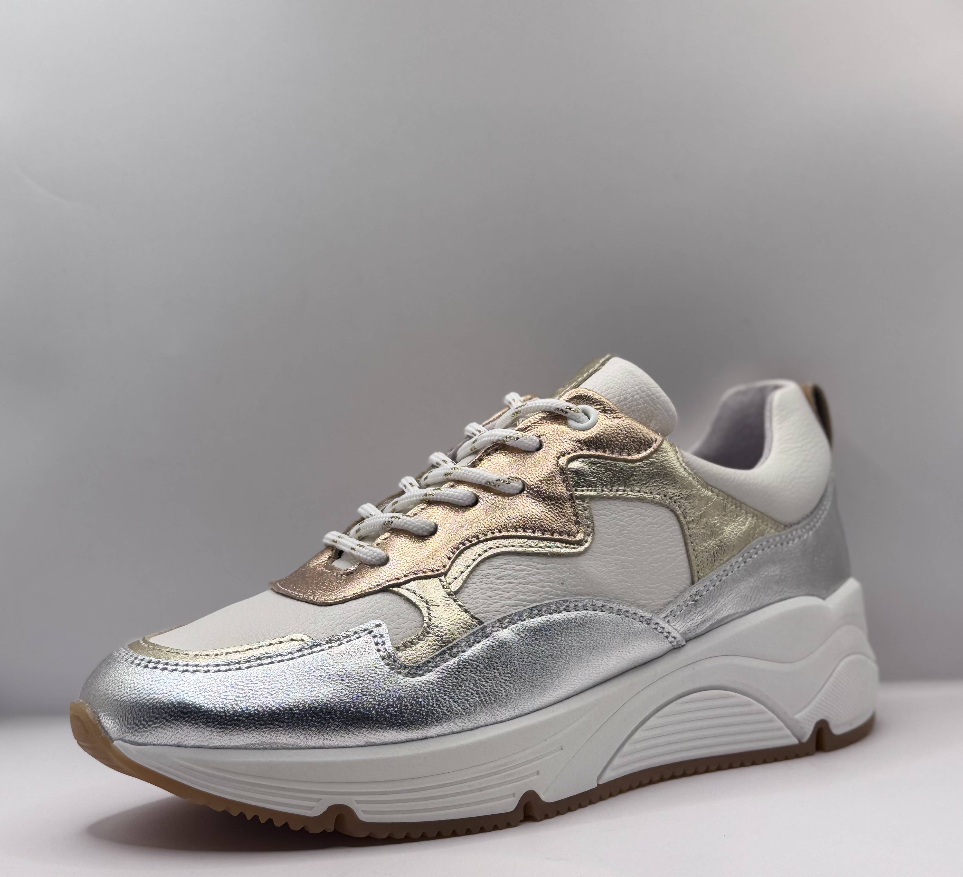 Bridge Dames Sneaker Zilver — Platform | Zilver & Goud Metallic