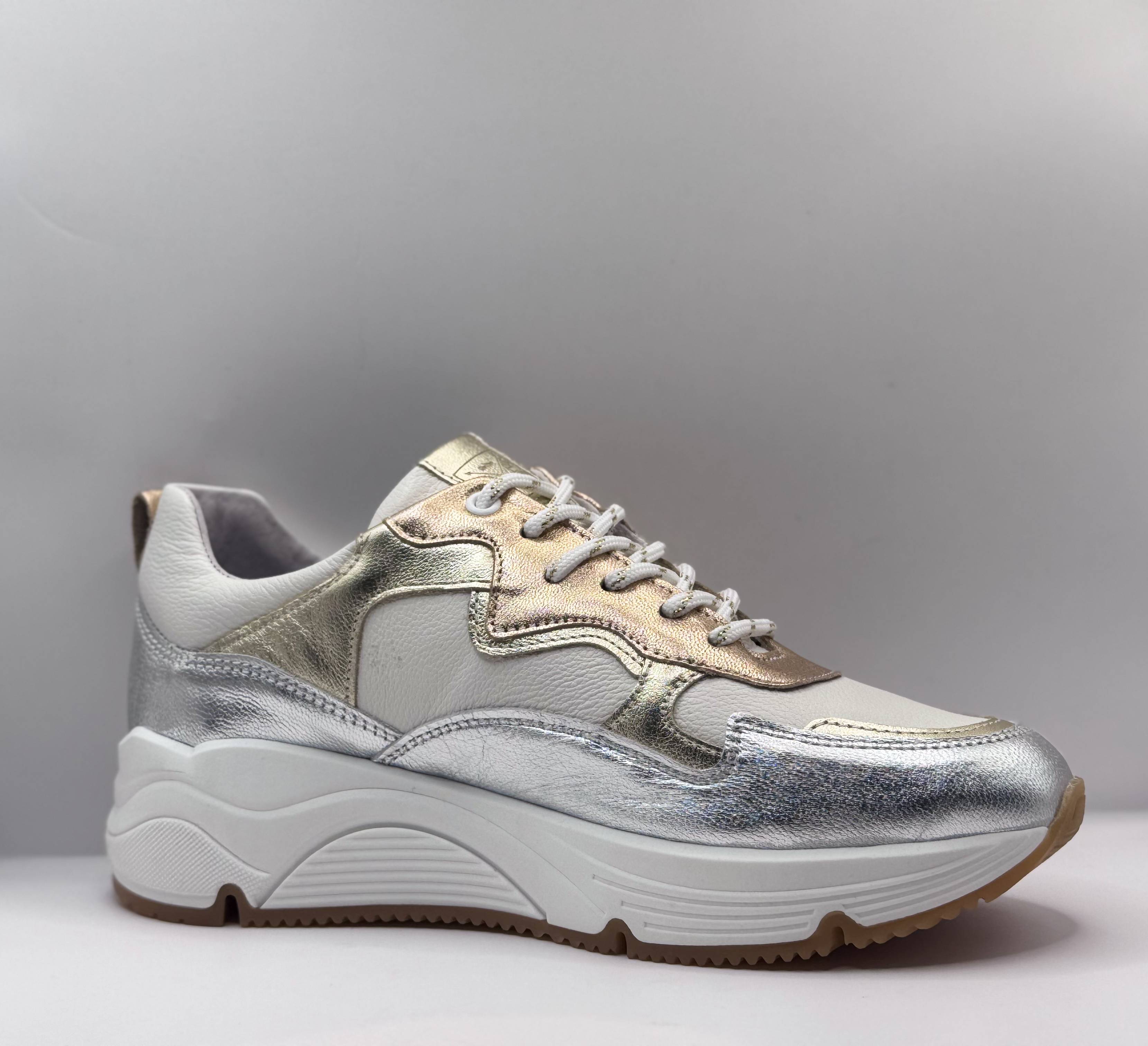 Bridge Dames Sneaker Zilver — Platform | Zilver & Goud Metallic