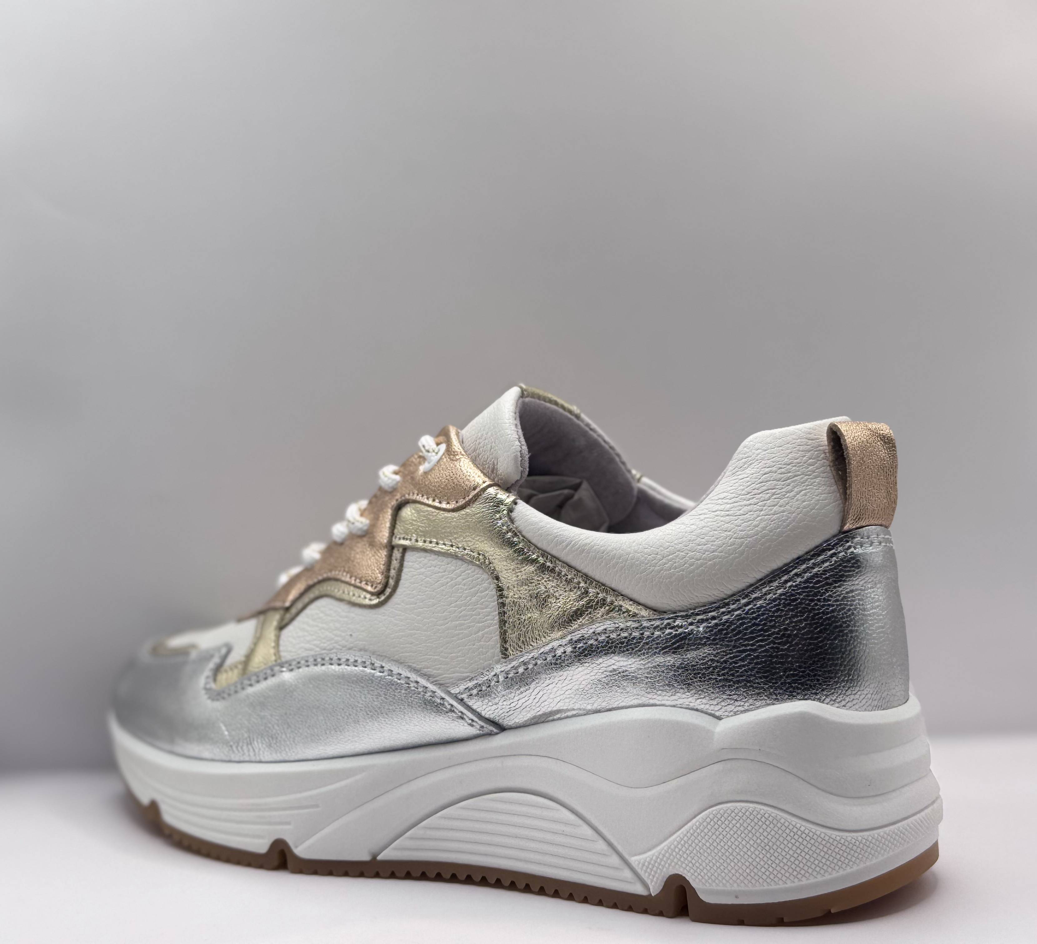 Bridge Dames Sneaker Zilver — Platform | Zilver & Goud Metallic