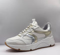 Bridge Dames Sneaker Wit — Platform | Leer met Goud & Zilver