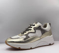 Bridge Dames Sneaker Wit — Platform | Goud & Dierenprint