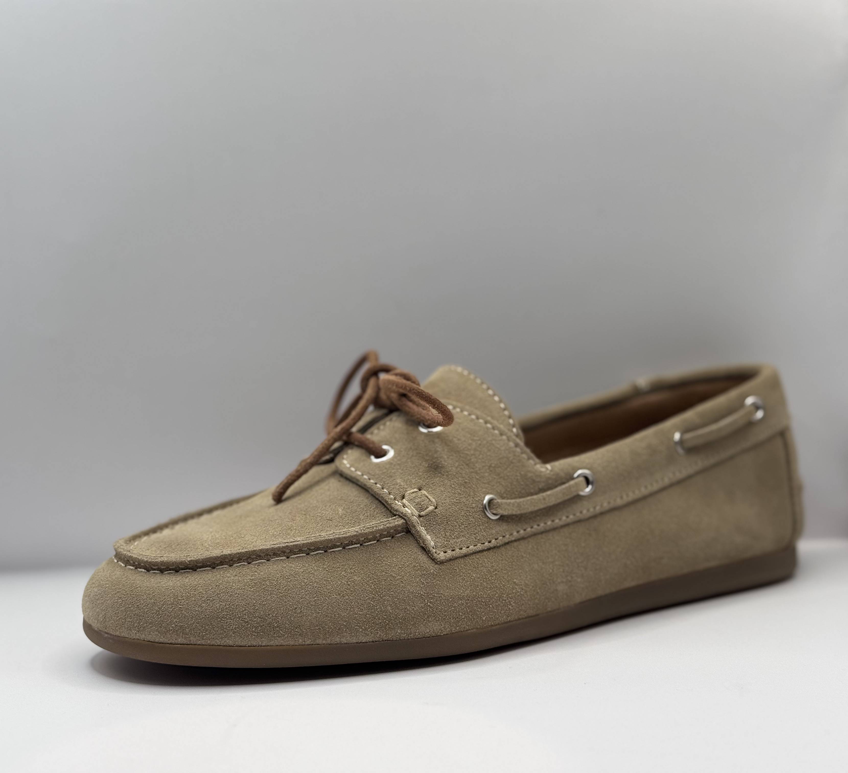 Bridge Dames Bootschoen — Taupe Suède