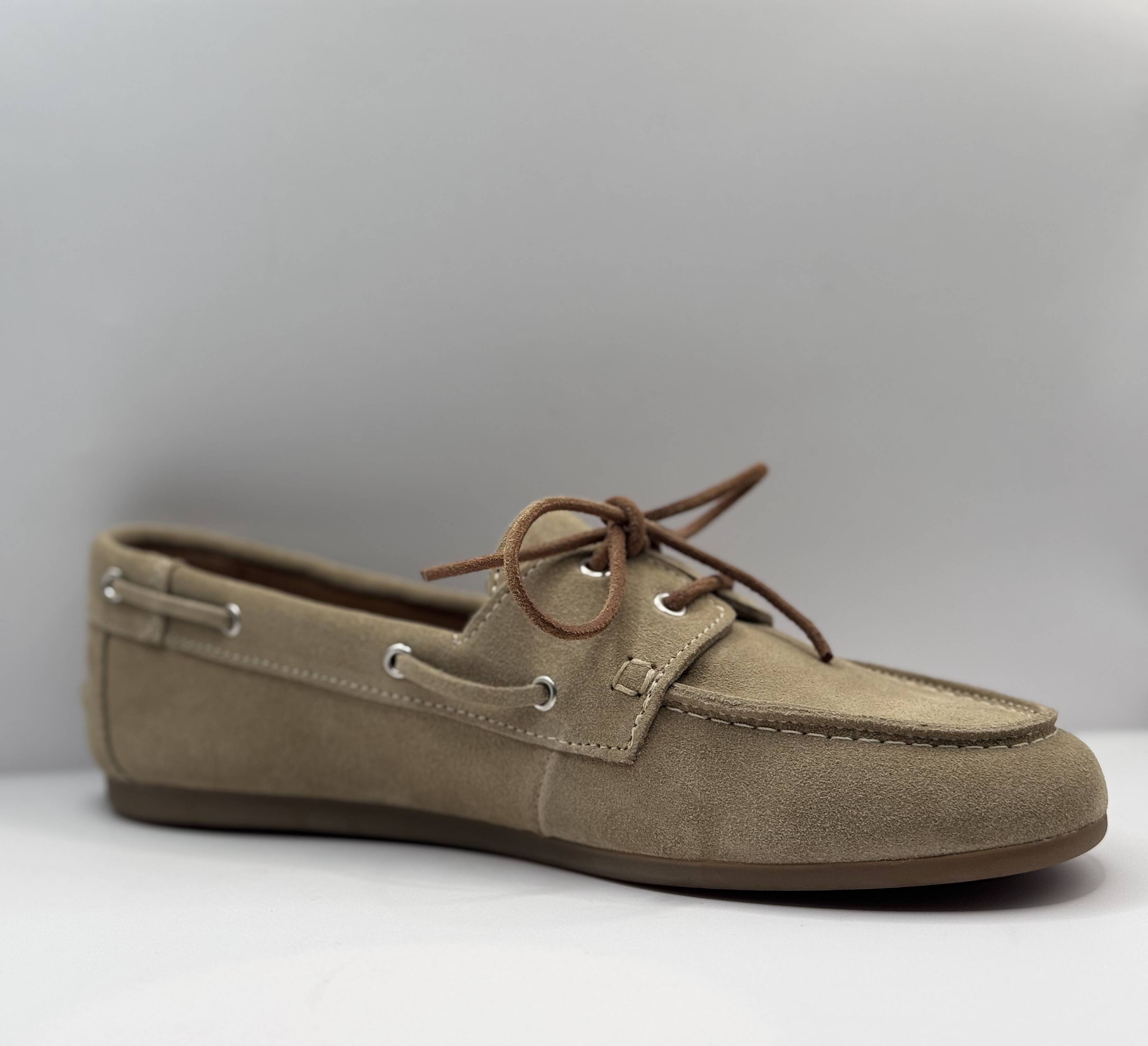 Bridge Dames Bootschoen — Taupe Suède