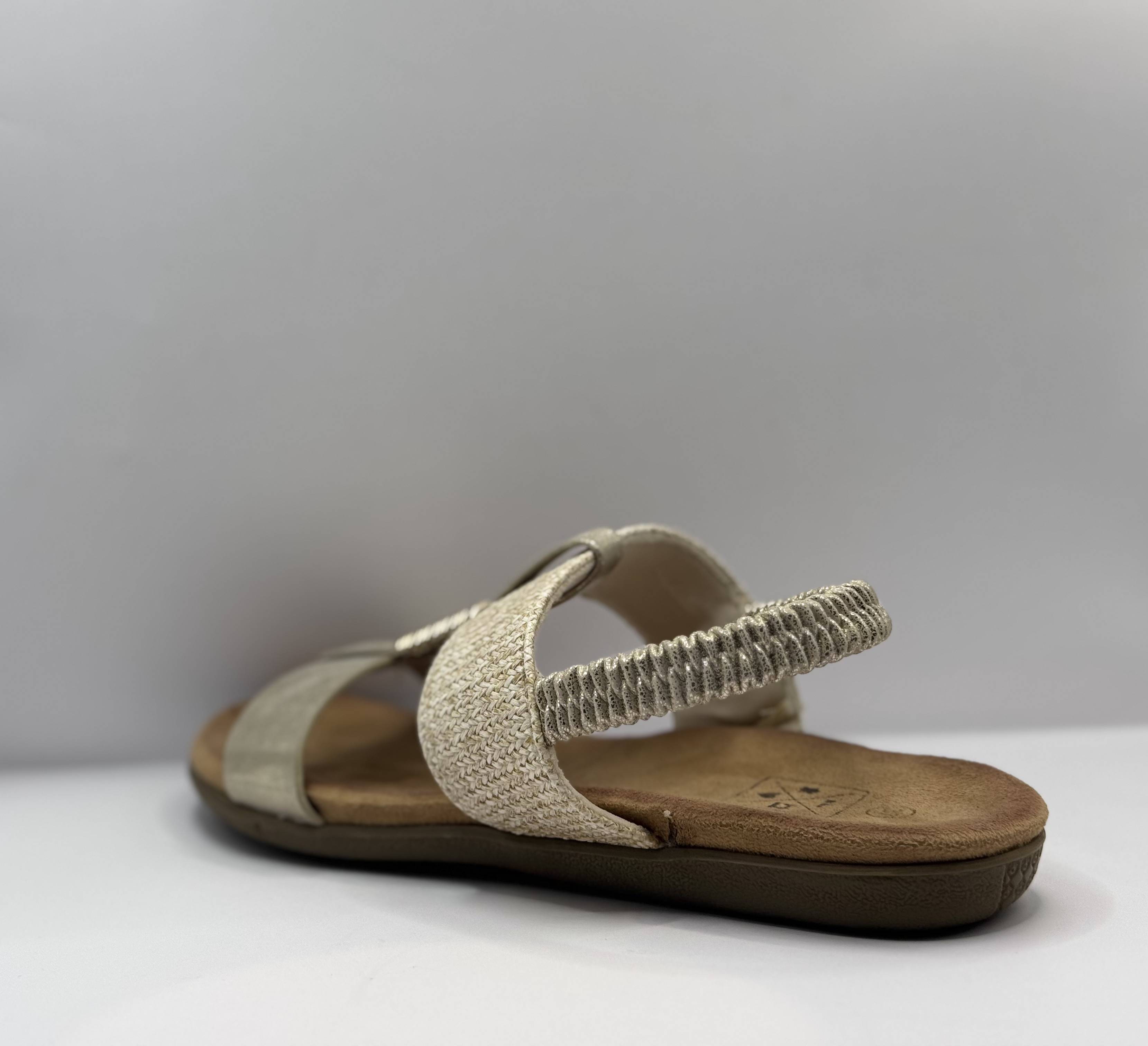 Bridge Dames Sandaal Goud — Slingback | Gevlochten & Goud