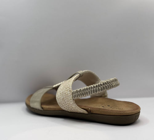 Bridge Dames Sandaal Goud — Slingback | Gevlochten & Goud