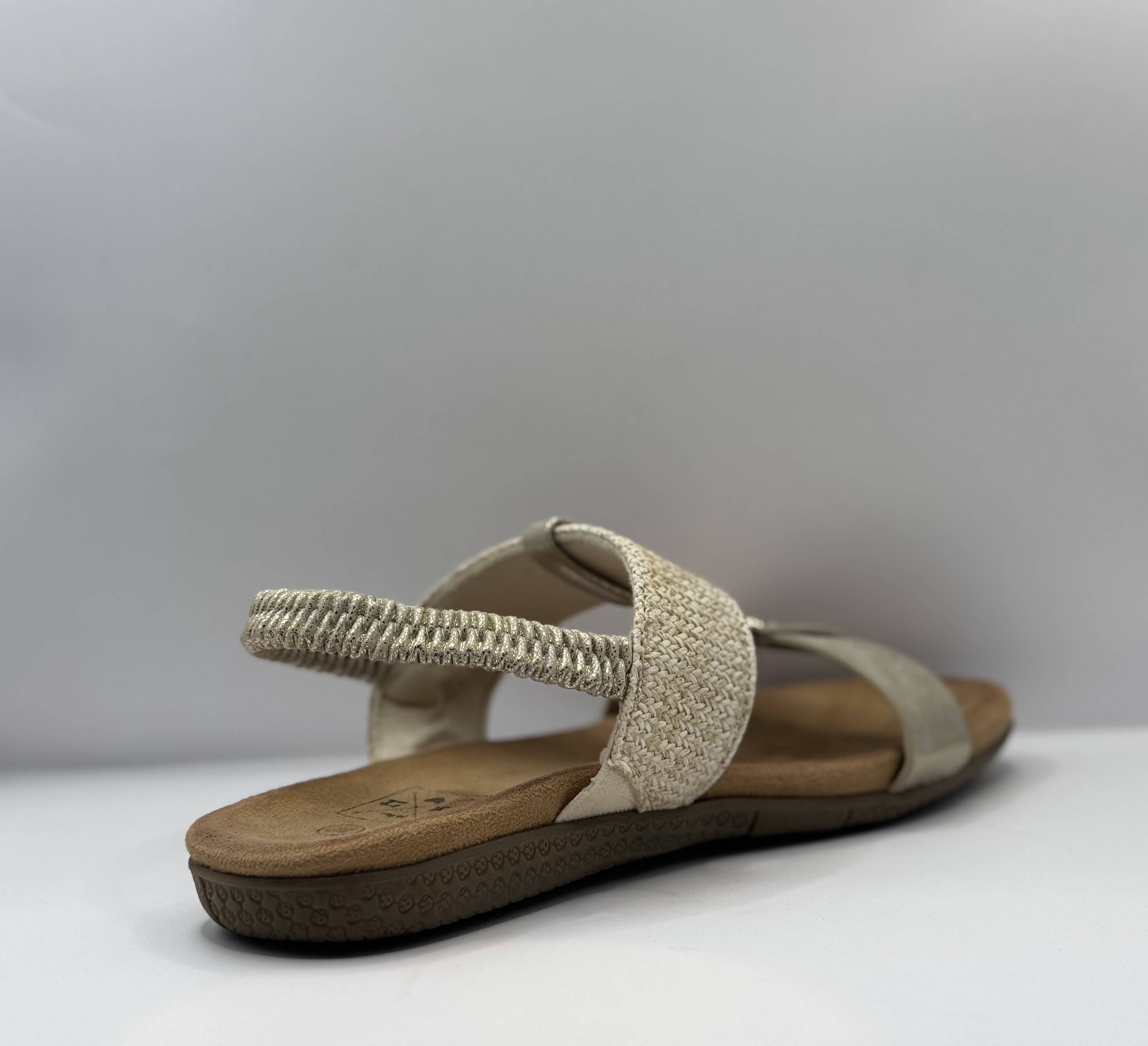 Bridge Dames Sandaal Goud — Slingback | Gevlochten & Goud