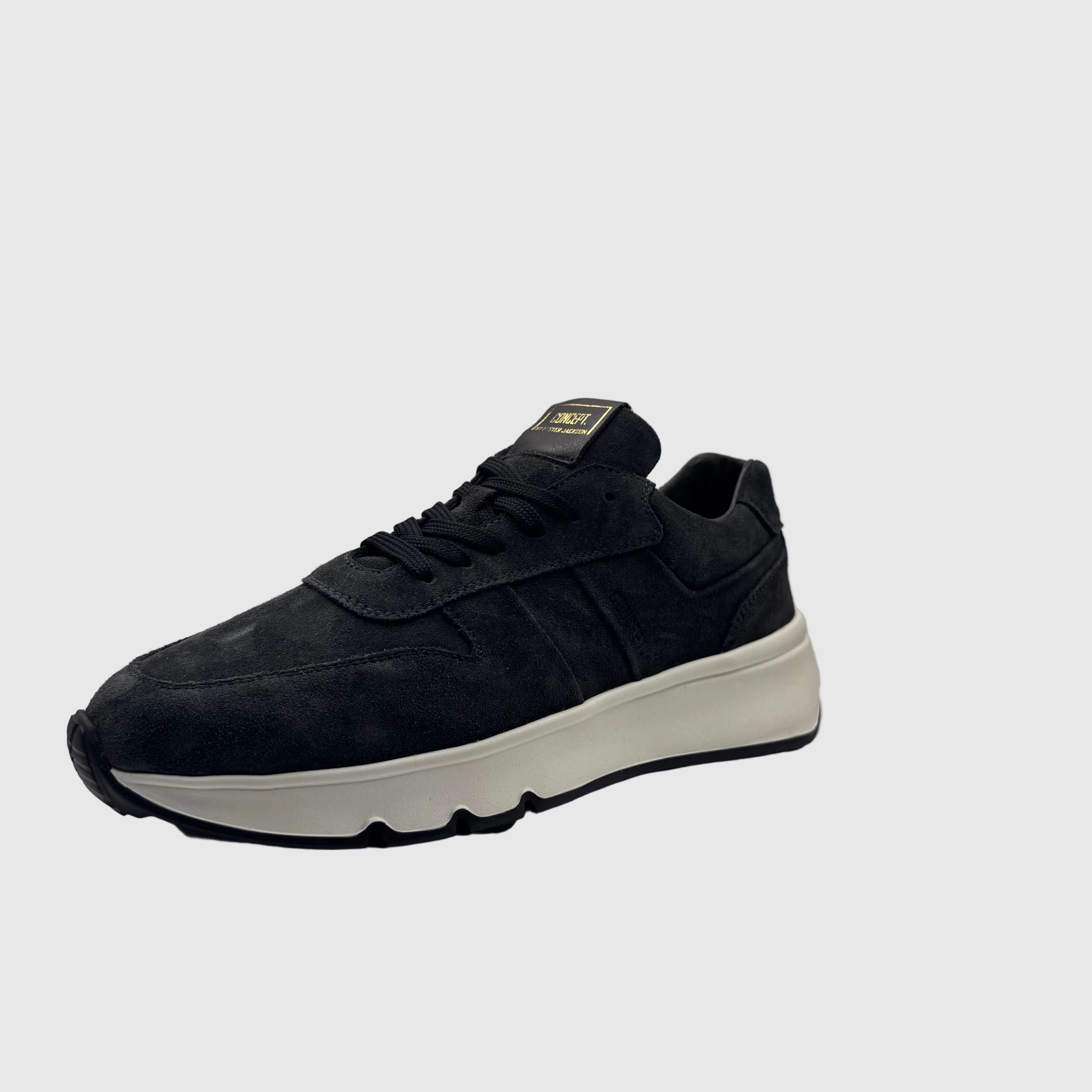 Concept Heren Sneaker Zwart — Dikke Zool | Suède
