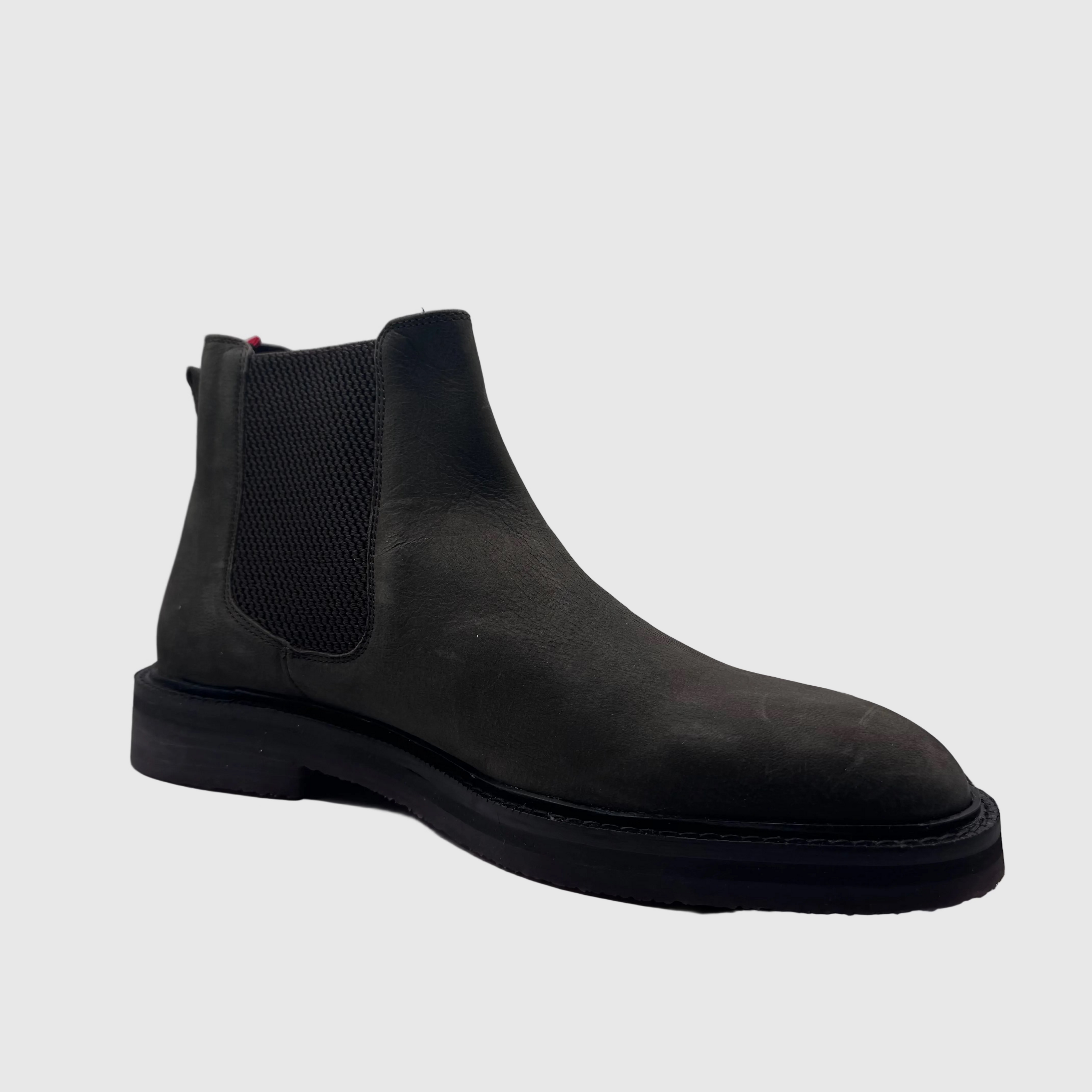 Concept Heren Chelsea Boot Antraciet — Elastische Insteek | Nubuck