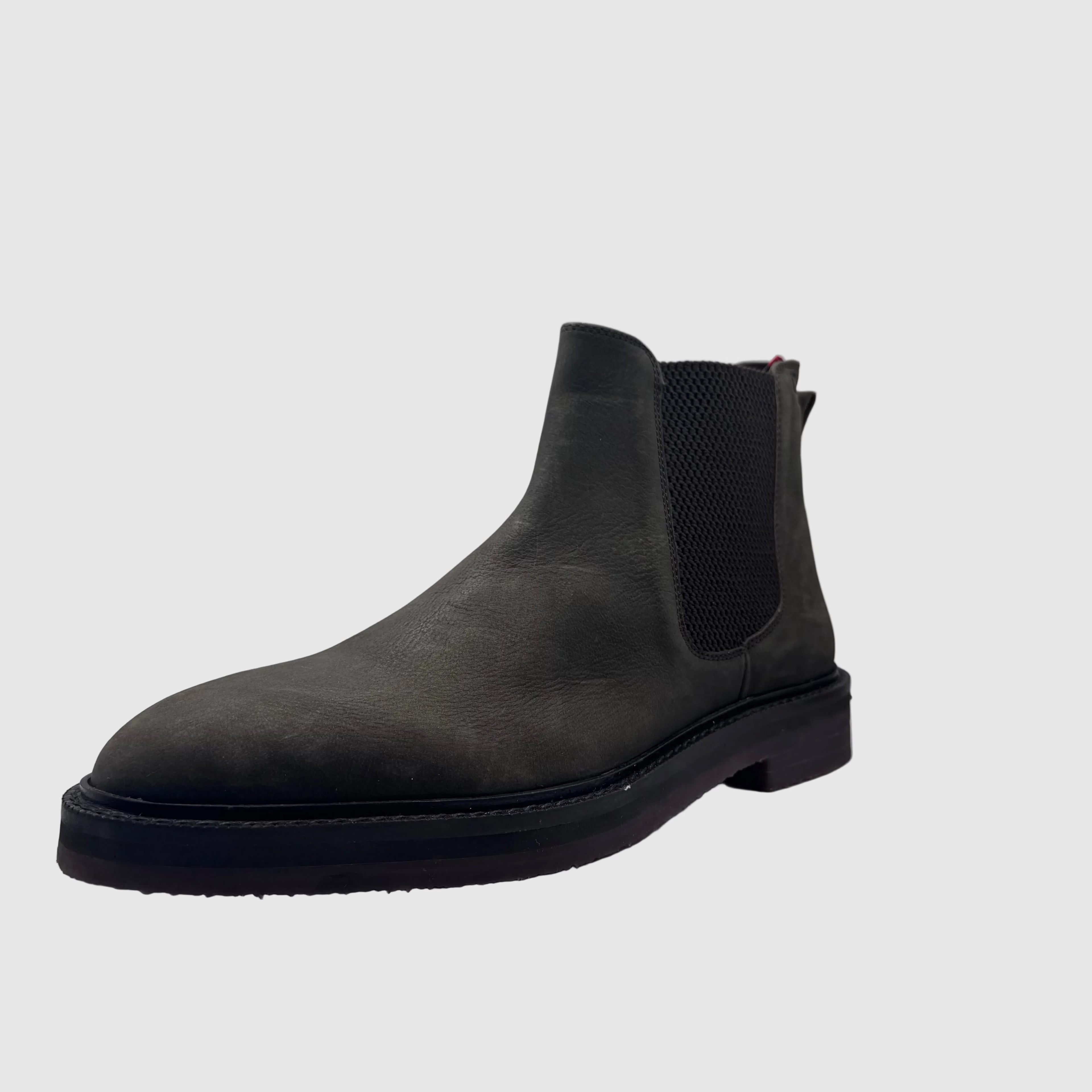 Concept Heren Chelsea Boot Antraciet — Elastische Insteek | Nubuck