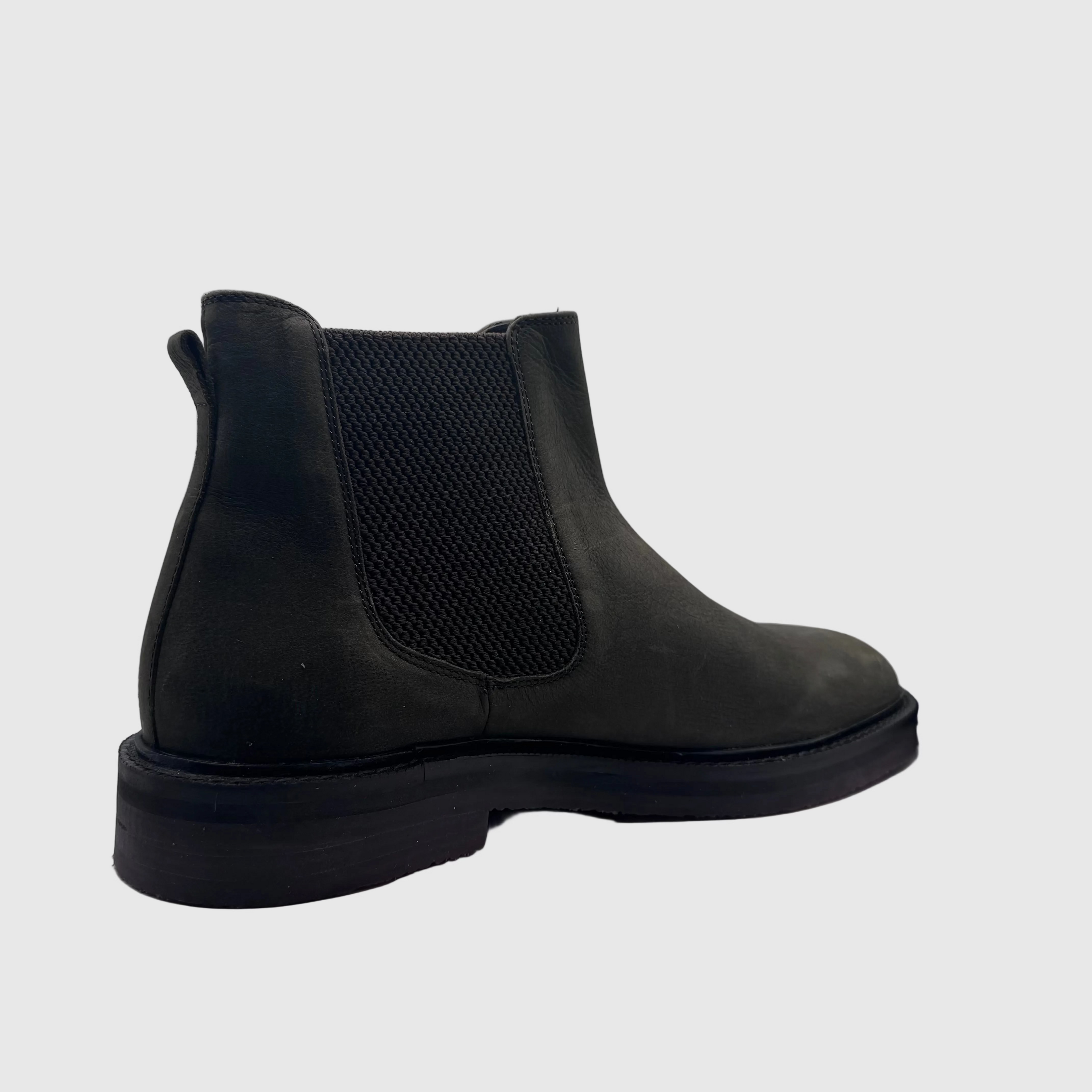 Concept Heren Chelsea Boot Antraciet — Elastische Insteek | Nubuck