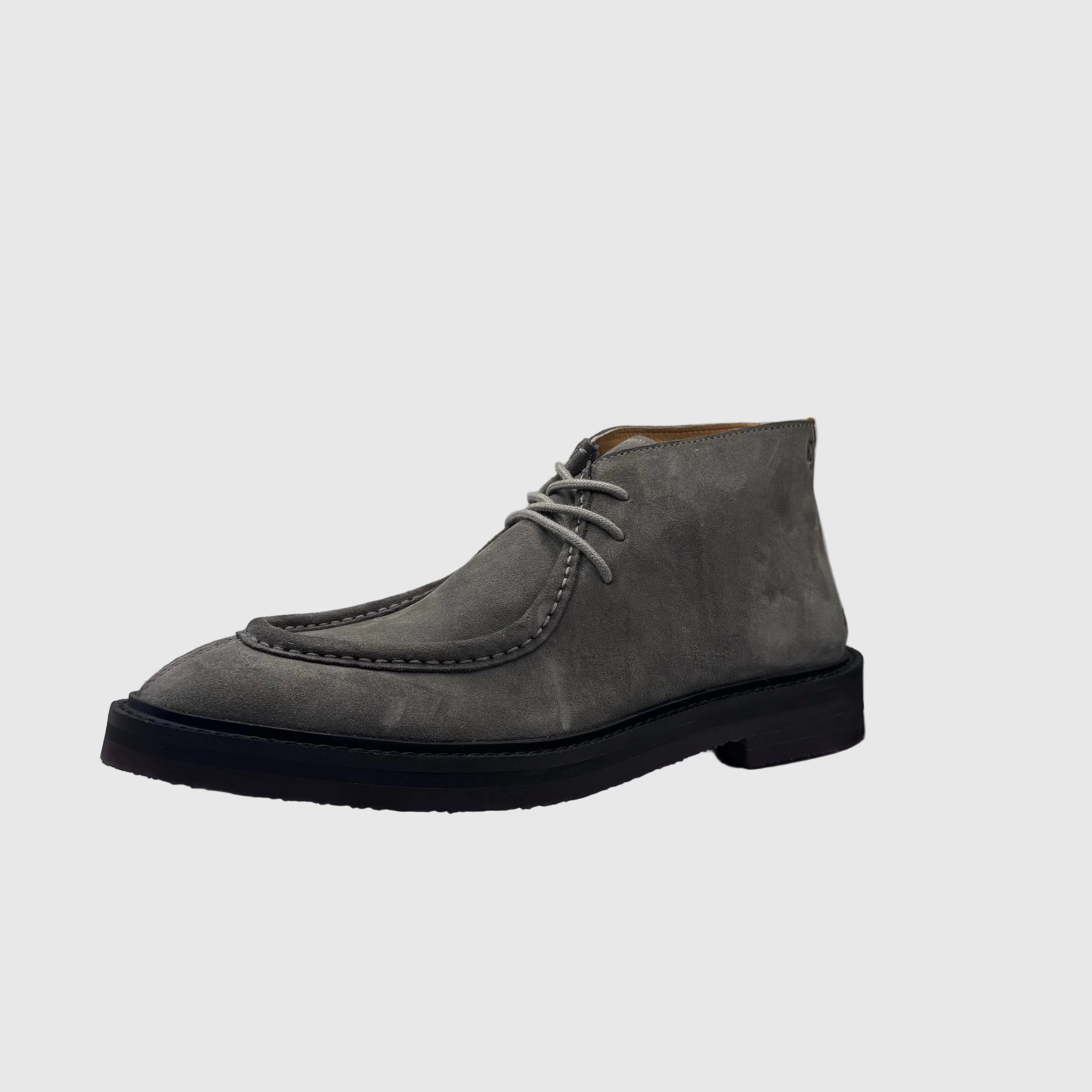 Concept Heren Chukkaboot Grijs — Apronstiksel | Suède