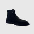 Concept Heren Veterboot Zwart — Strak Silhouet | Nubuck