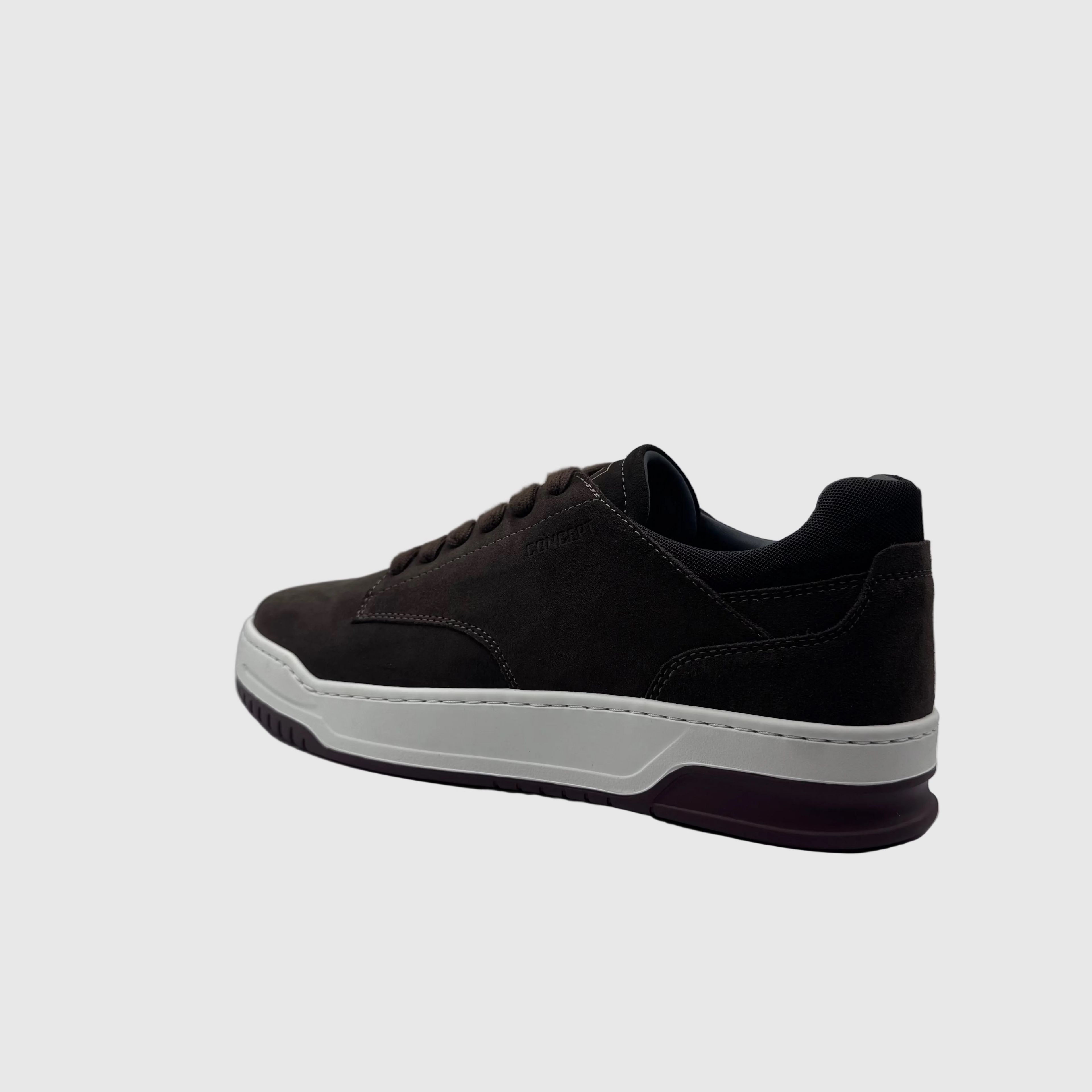 Concept Heren Sneaker Donkerbruin — Bordeaux Zool | Suède