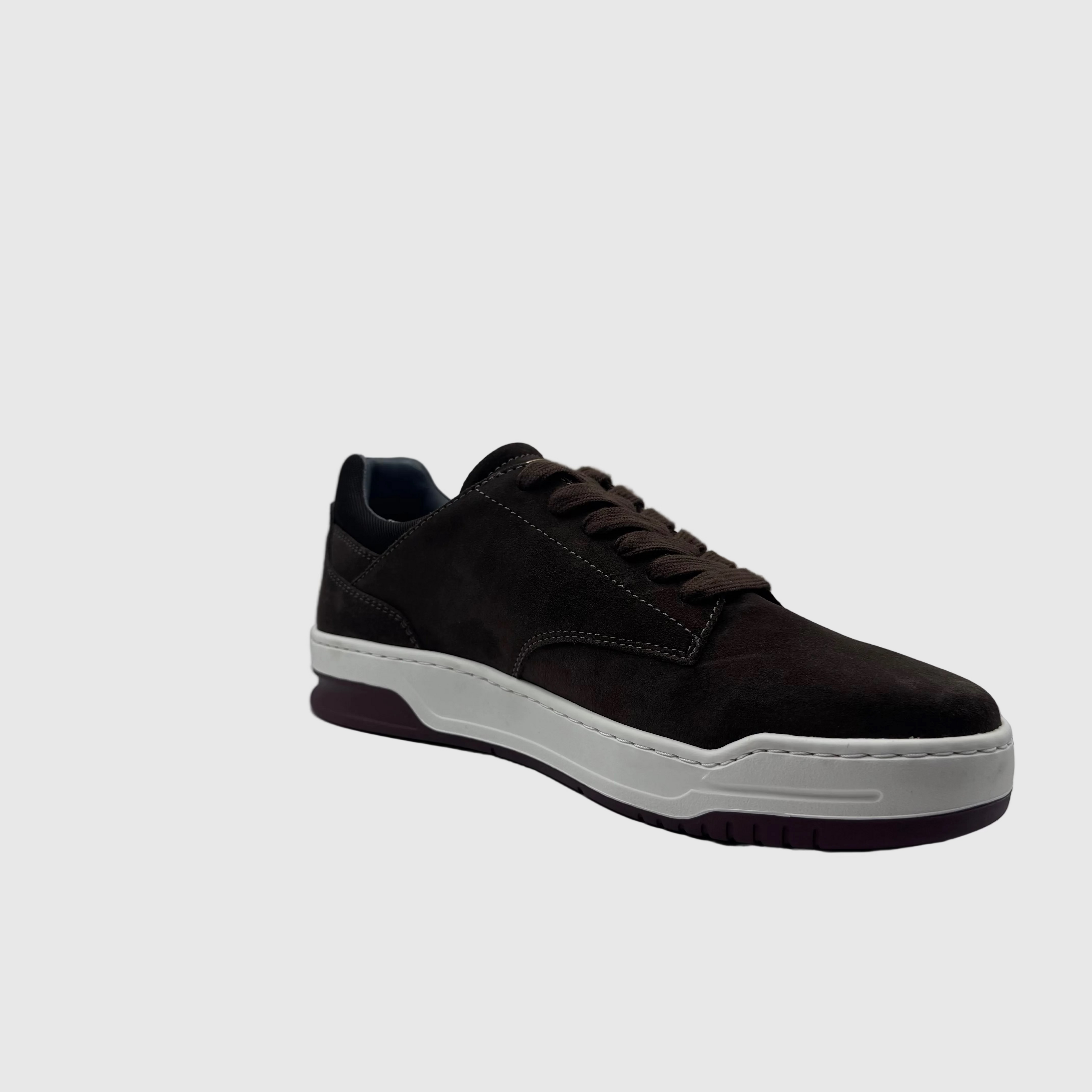 Concept Heren Sneaker Donkerbruin — Bordeaux Zool | Suède