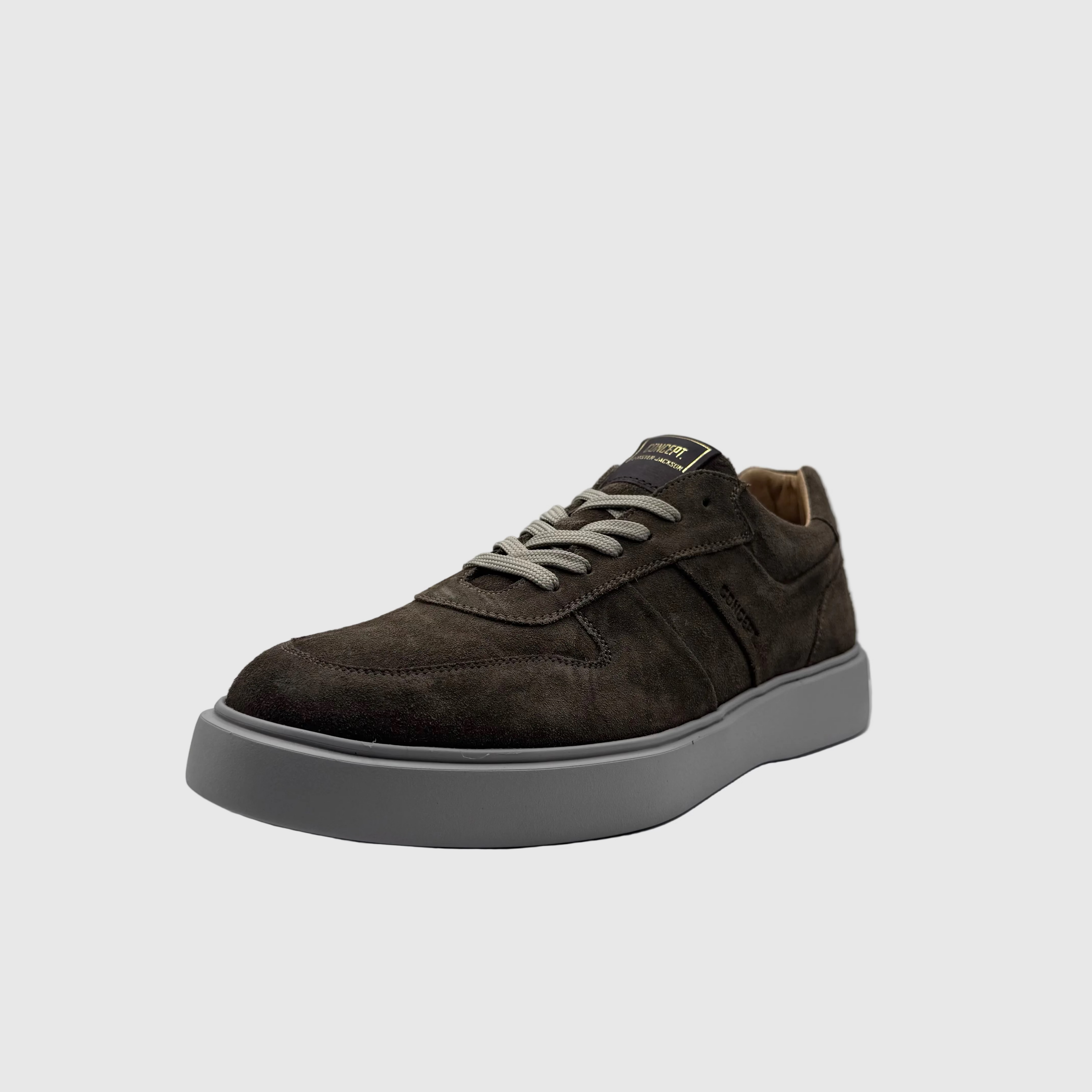 Concept Heren Sneaker Grijsbruin — Tonal Zool | Suède