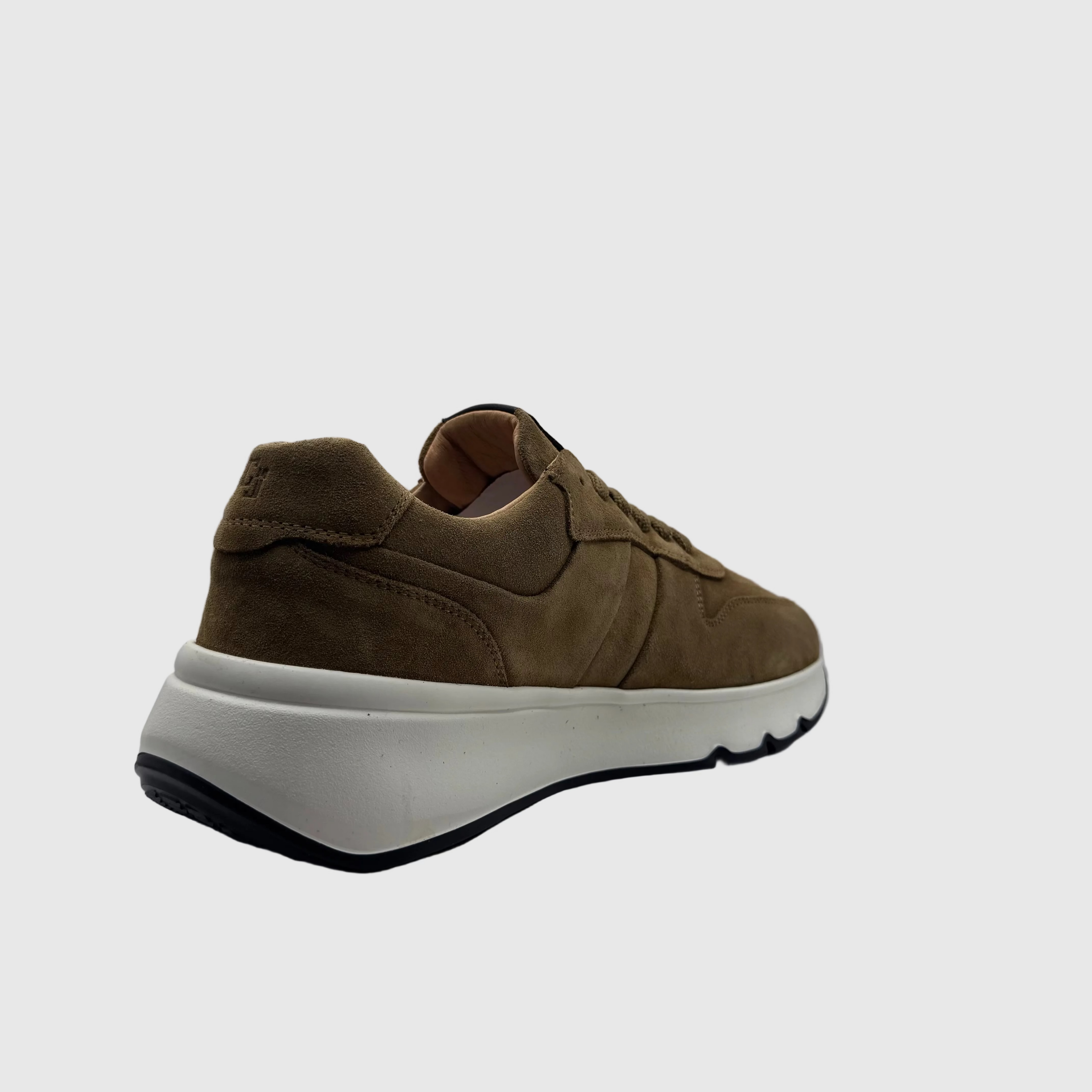 Concept Heren Sneaker Olijf — Gouden Merklabel | Suède