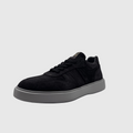 Concept Heren Sneaker Zwart — Gouden Merklabel | Suède