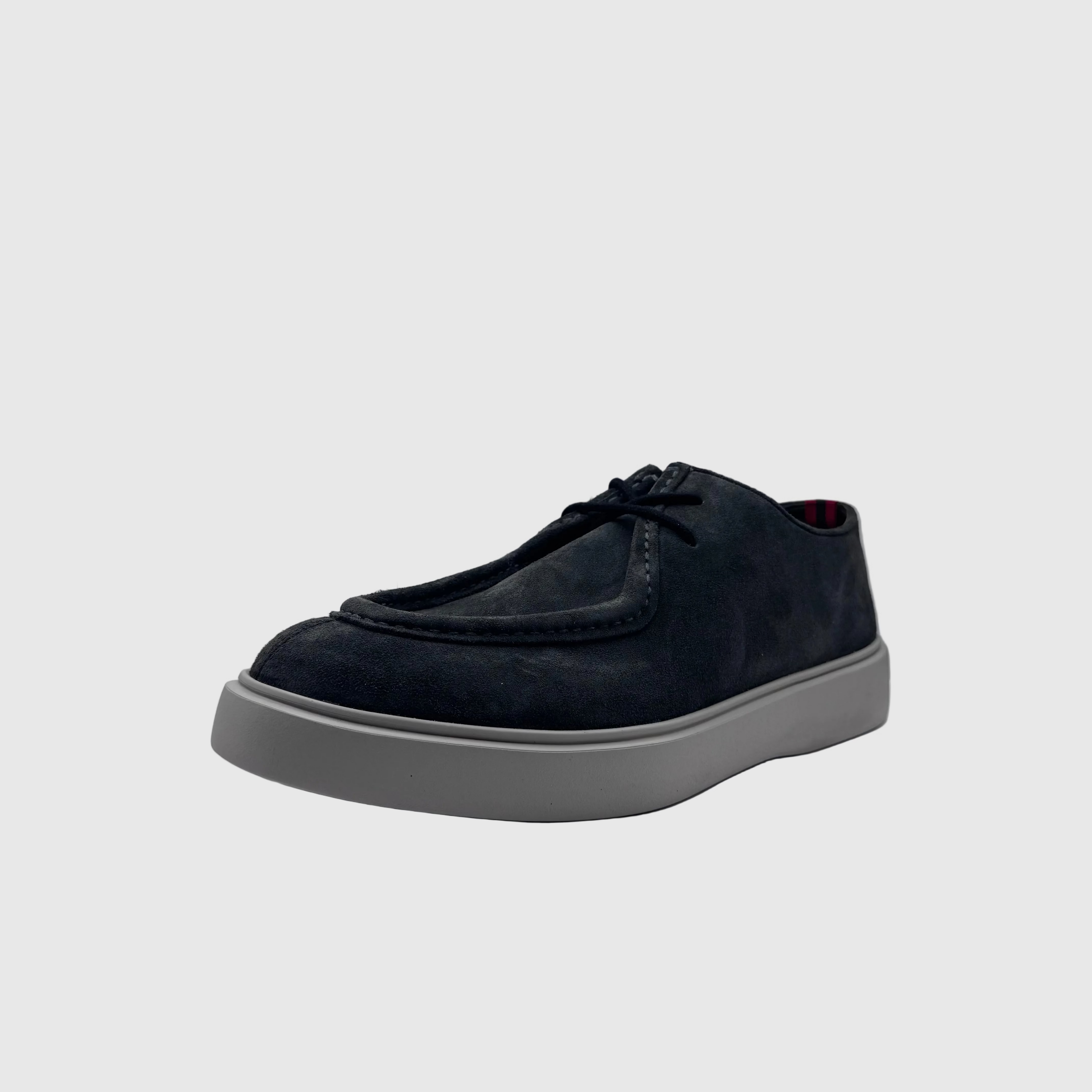 Concept Heren Sneaker Zwart — Gouden Merklabel | Suède
