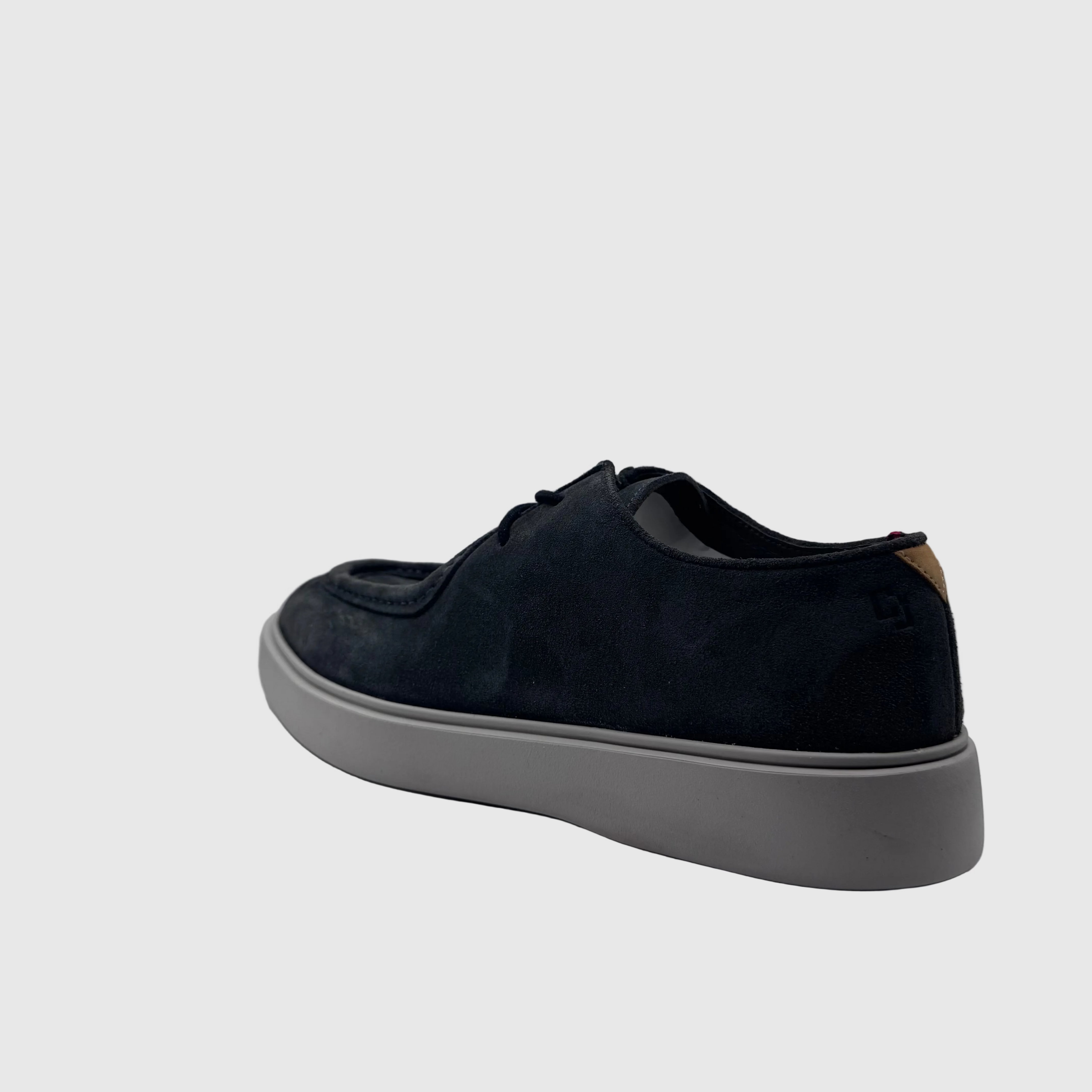 Concept Heren Sneaker Zwart — Camel Hiel-accent | Suède