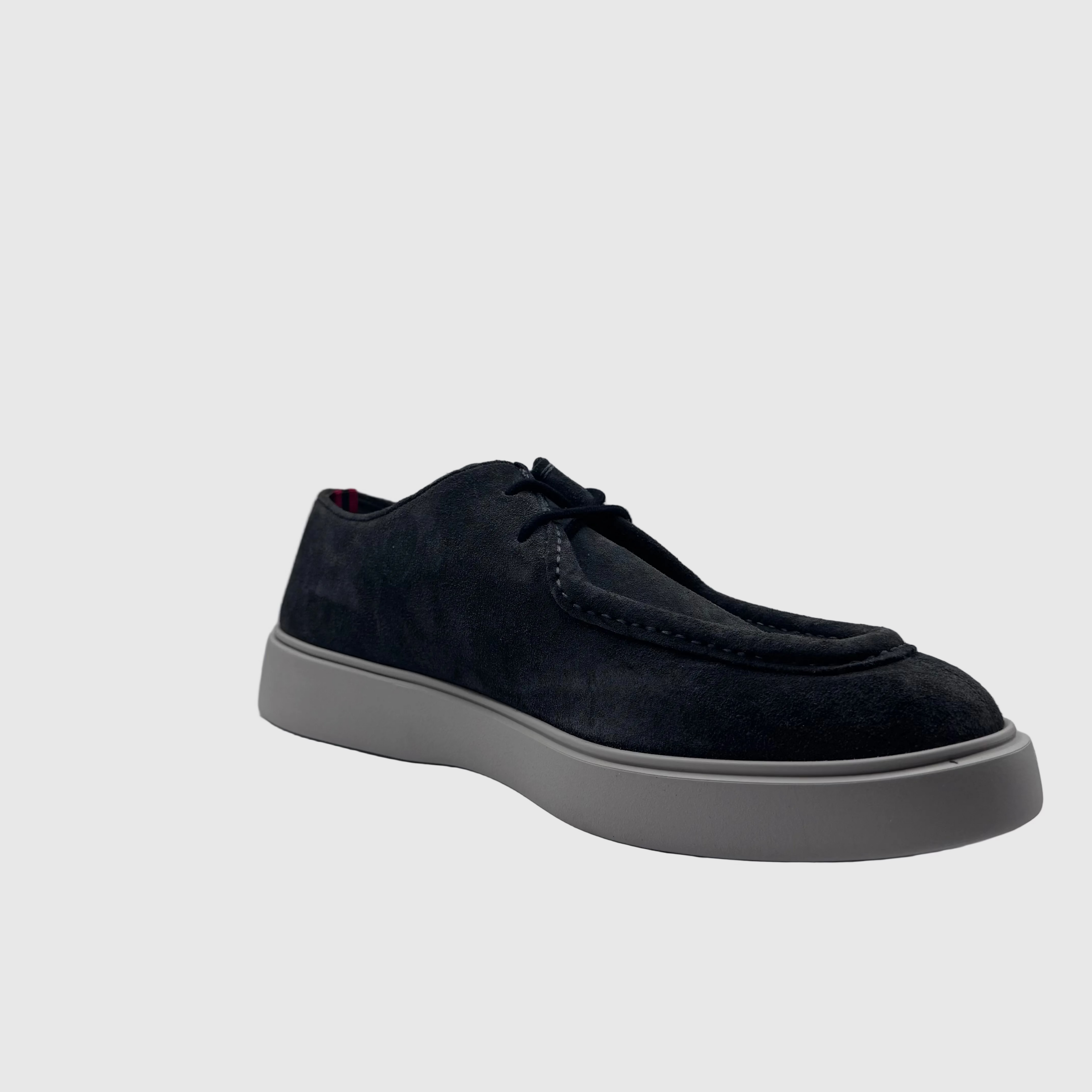 Concept Heren Sneaker Zwart — Camel Hiel-accent | Suède