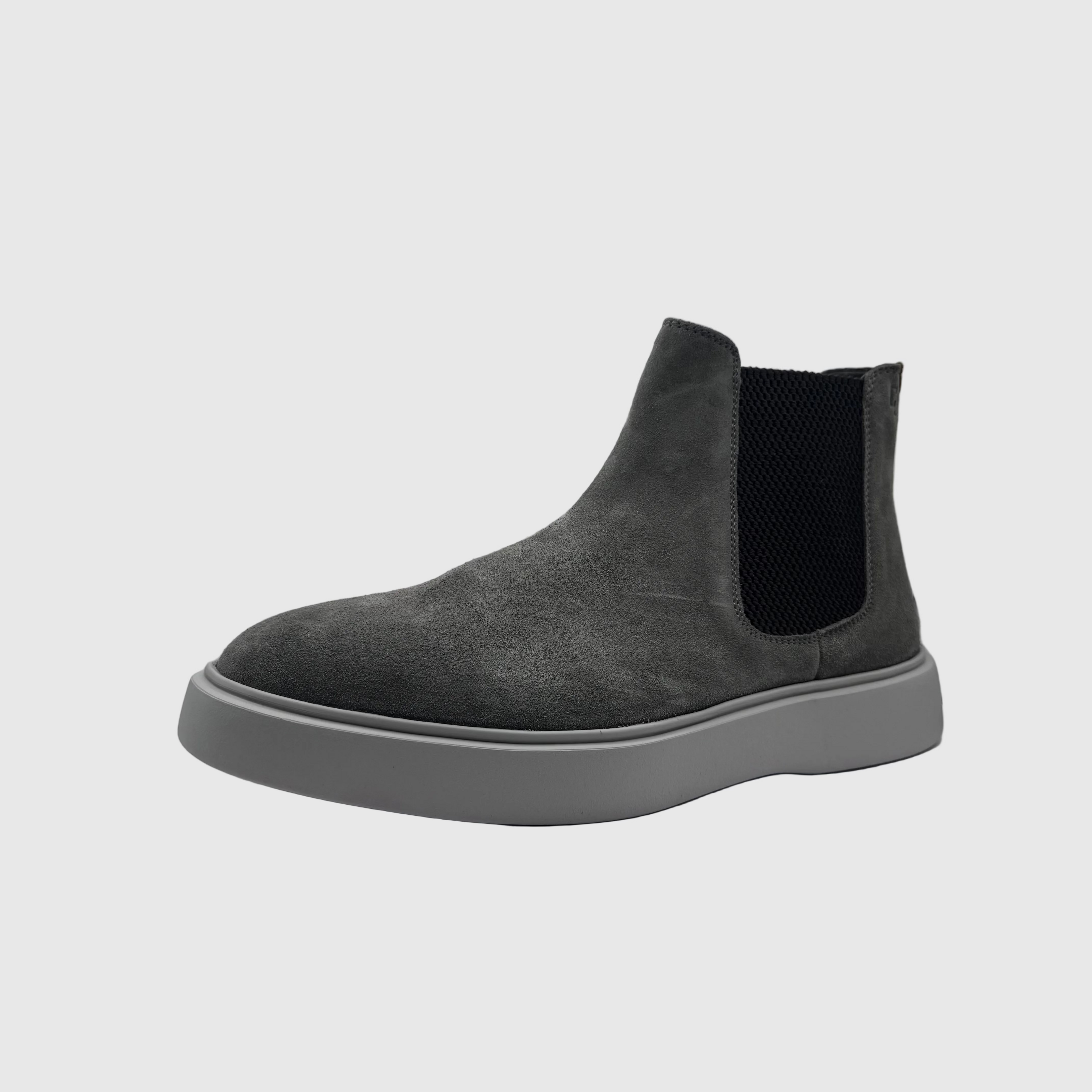 Concept Heren Chelsea Sneaker Grijs — Camel Lipje | Suède