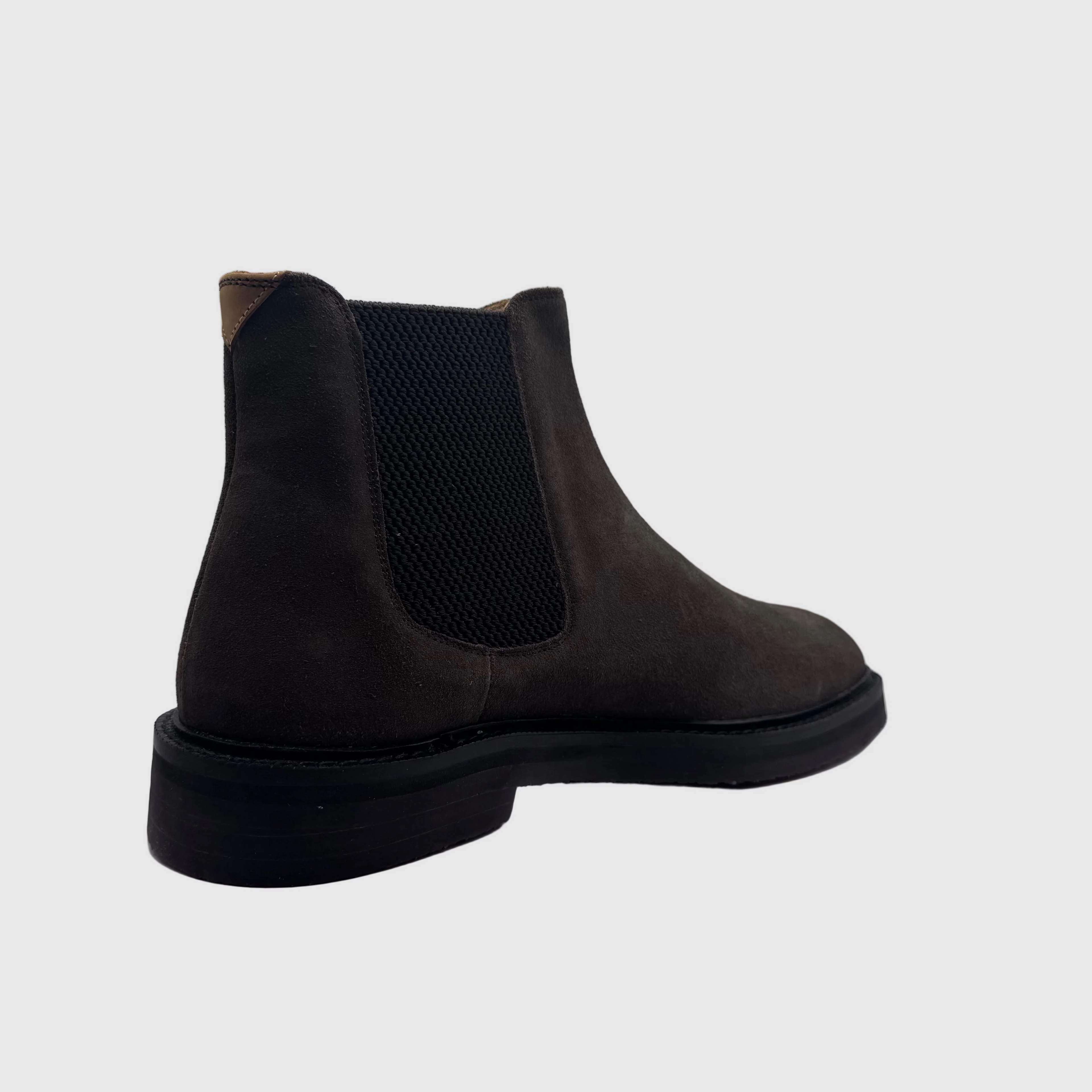Concept Heren Chelseaboot Bruin — Platte Zool | Suède
