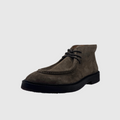 Concept Heren Chukkaboot Grijs — Contraststiksel | Suède