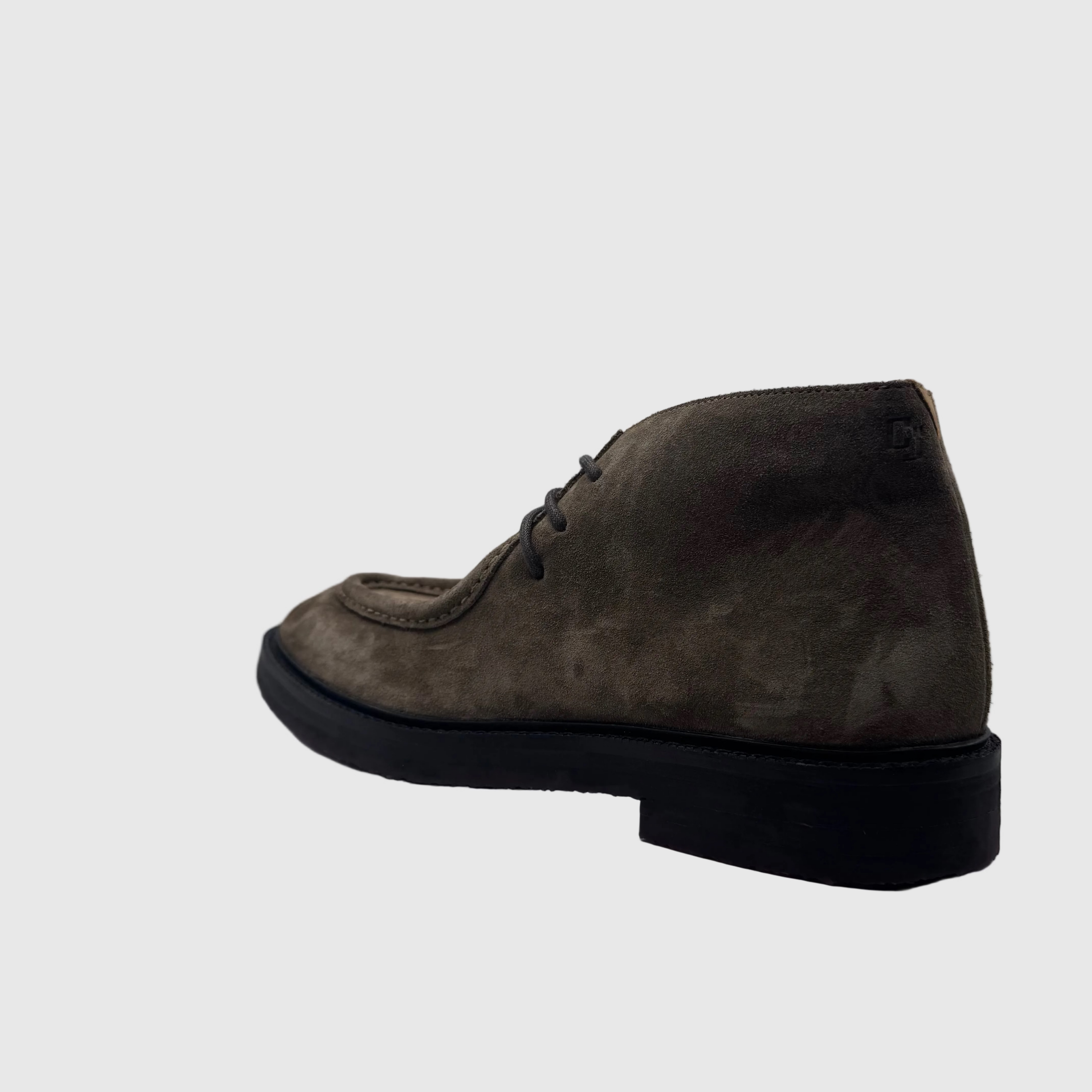 Concept Heren Chukkaboot Grijs — Contraststiksel | Suède