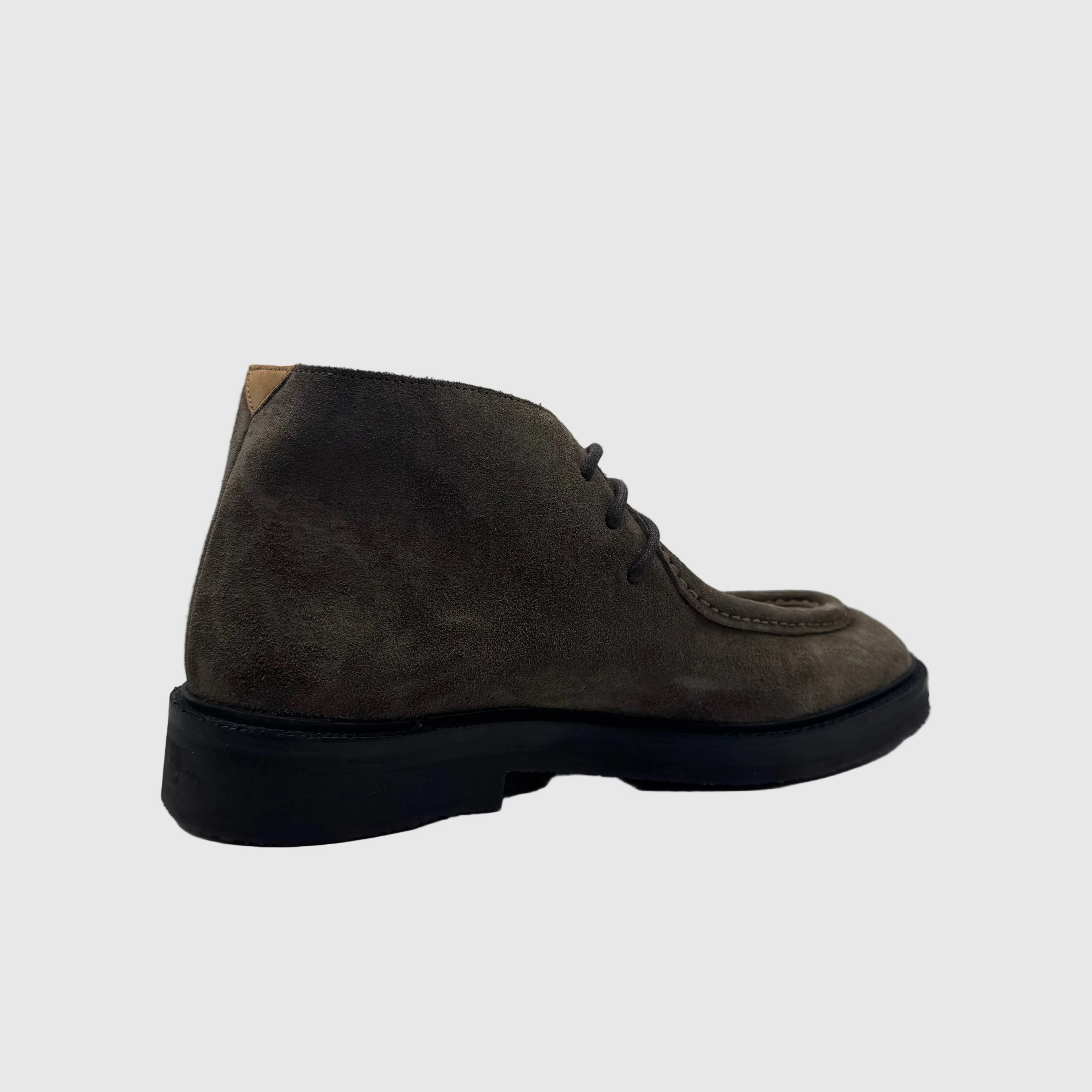 Concept Heren Chukkaboot Grijs — Contraststiksel | Suède