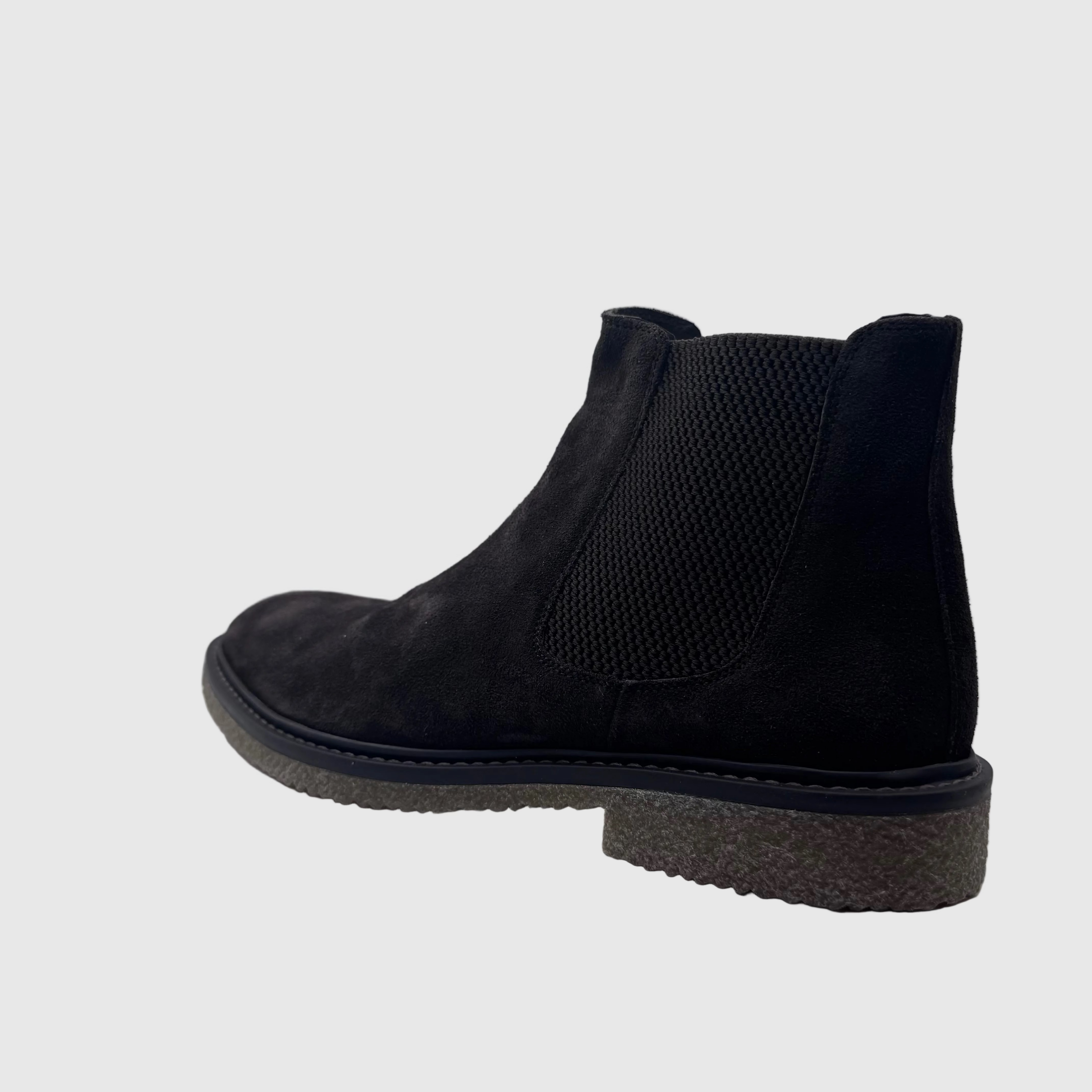 Concept Heren Chelseaboot Zwart — Crêpezool | Suède