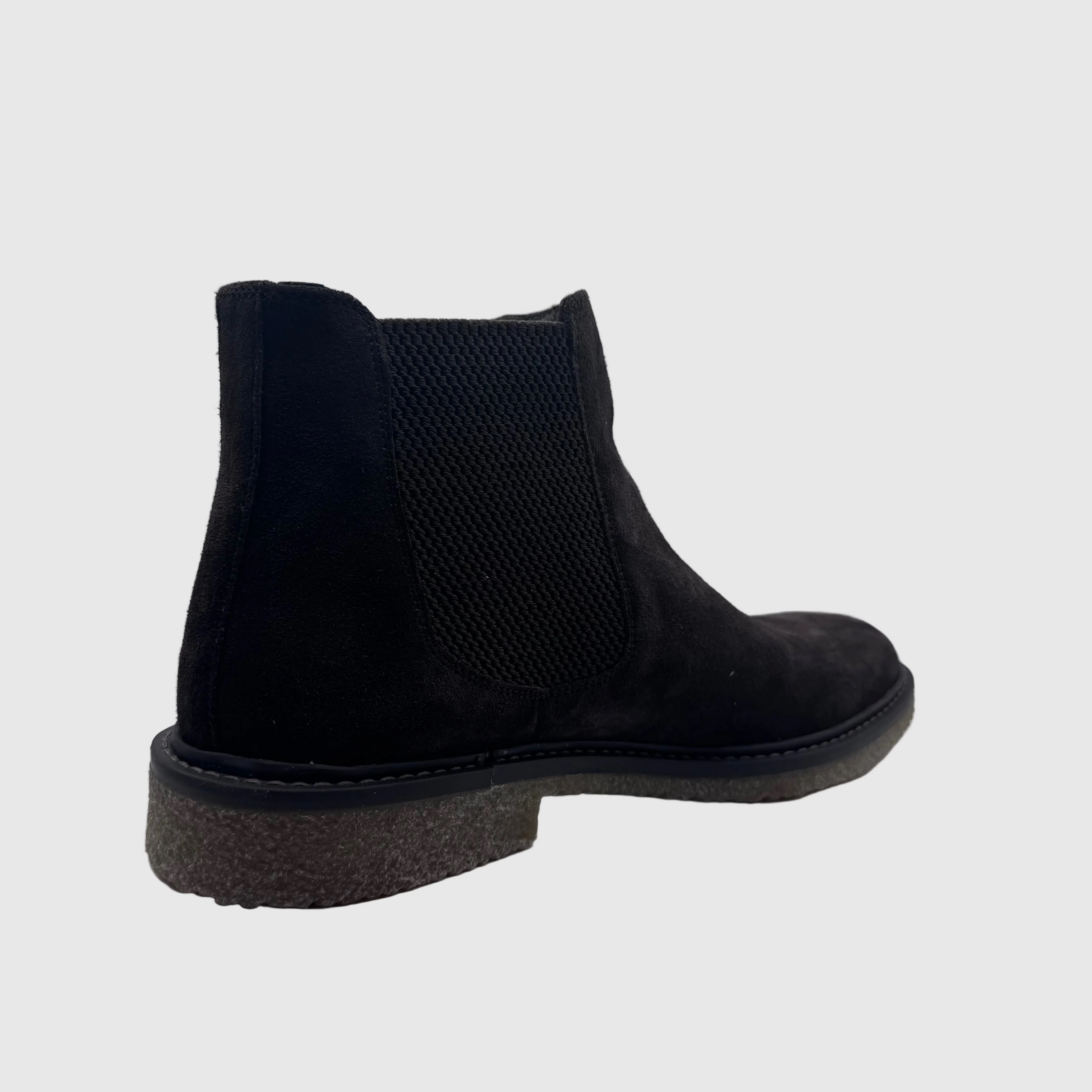 Concept Heren Chelseaboot Zwart — Crêpezool | Suède