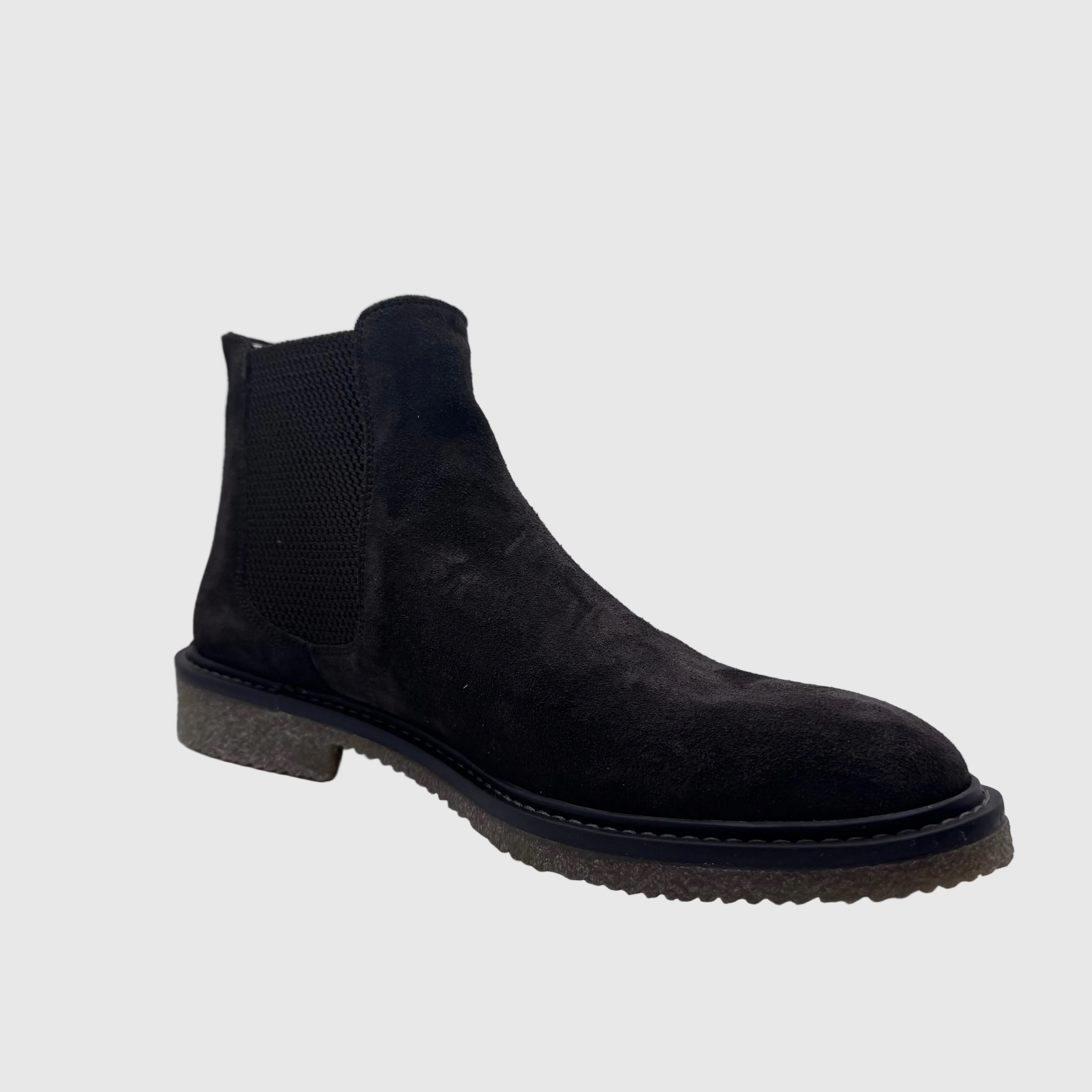 Concept Heren Chelseaboot Zwart — Crêpezool | Suède
