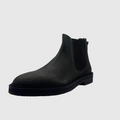 Concept Heren Chelseaboot Zwart — Trekstrip-lus | Nubuck