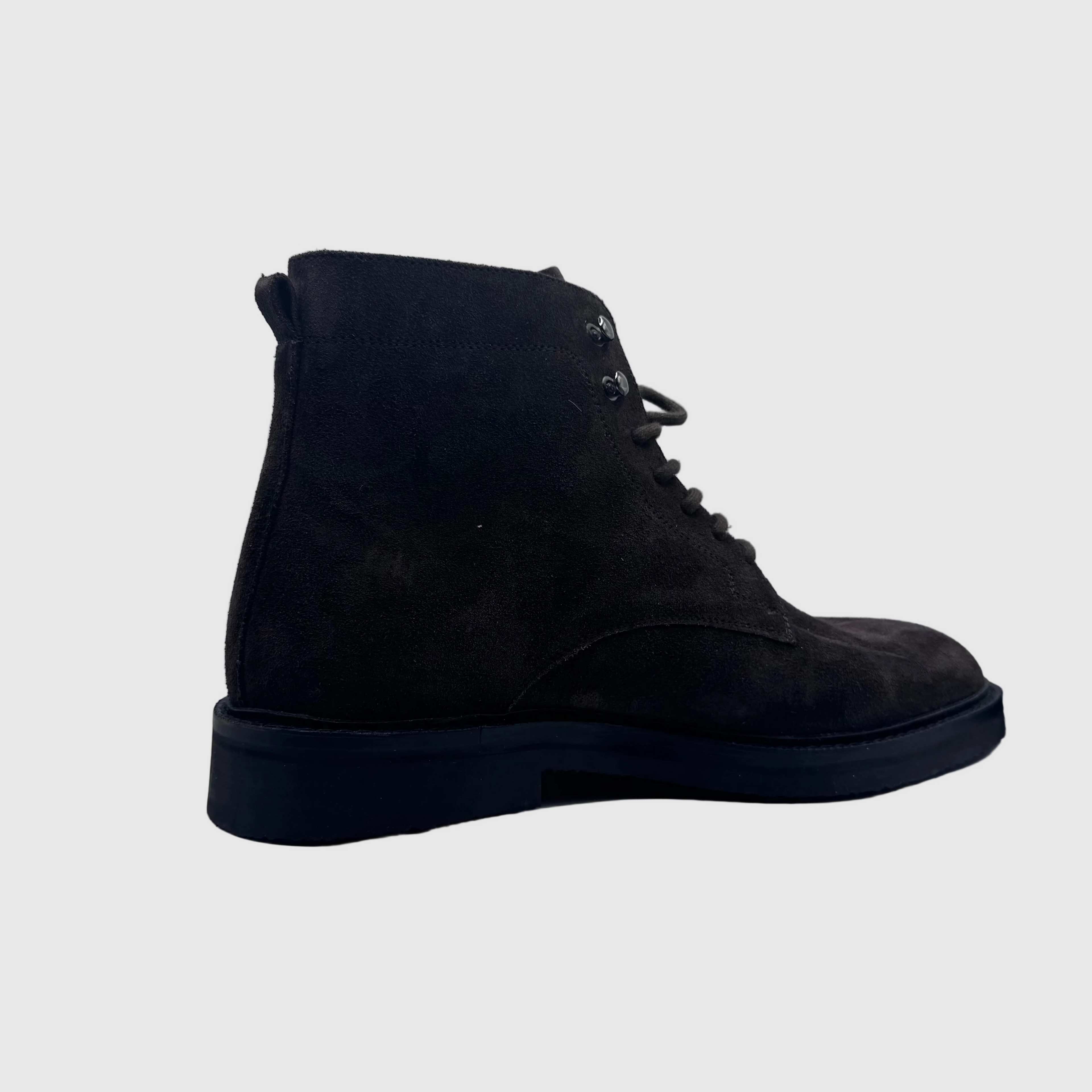 Concept Heren Veterboot Donkerbruin — Gladde Neus | Nubuck