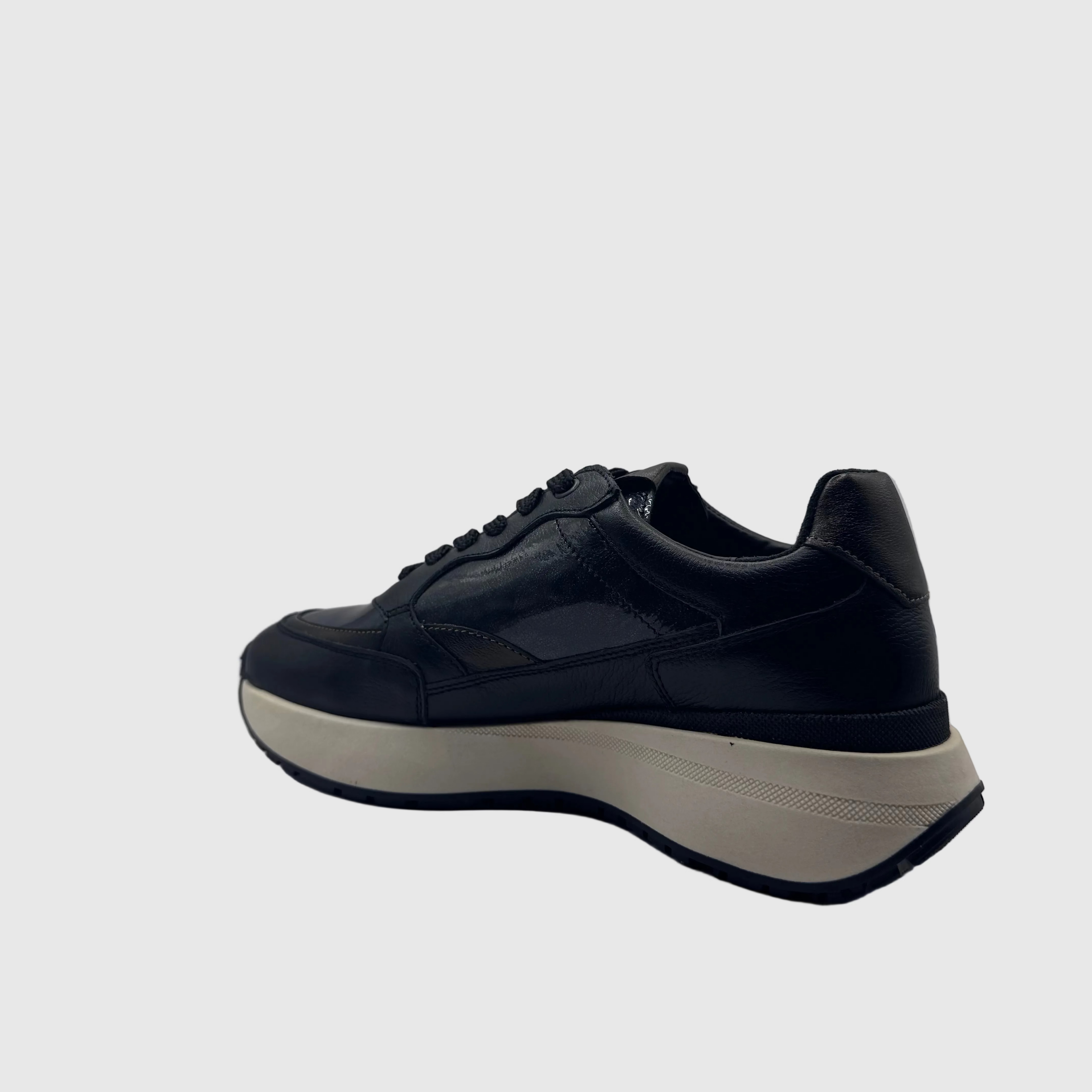 Bridge Dames Sneaker Zwart — Chunky Zool | Leer & Lak