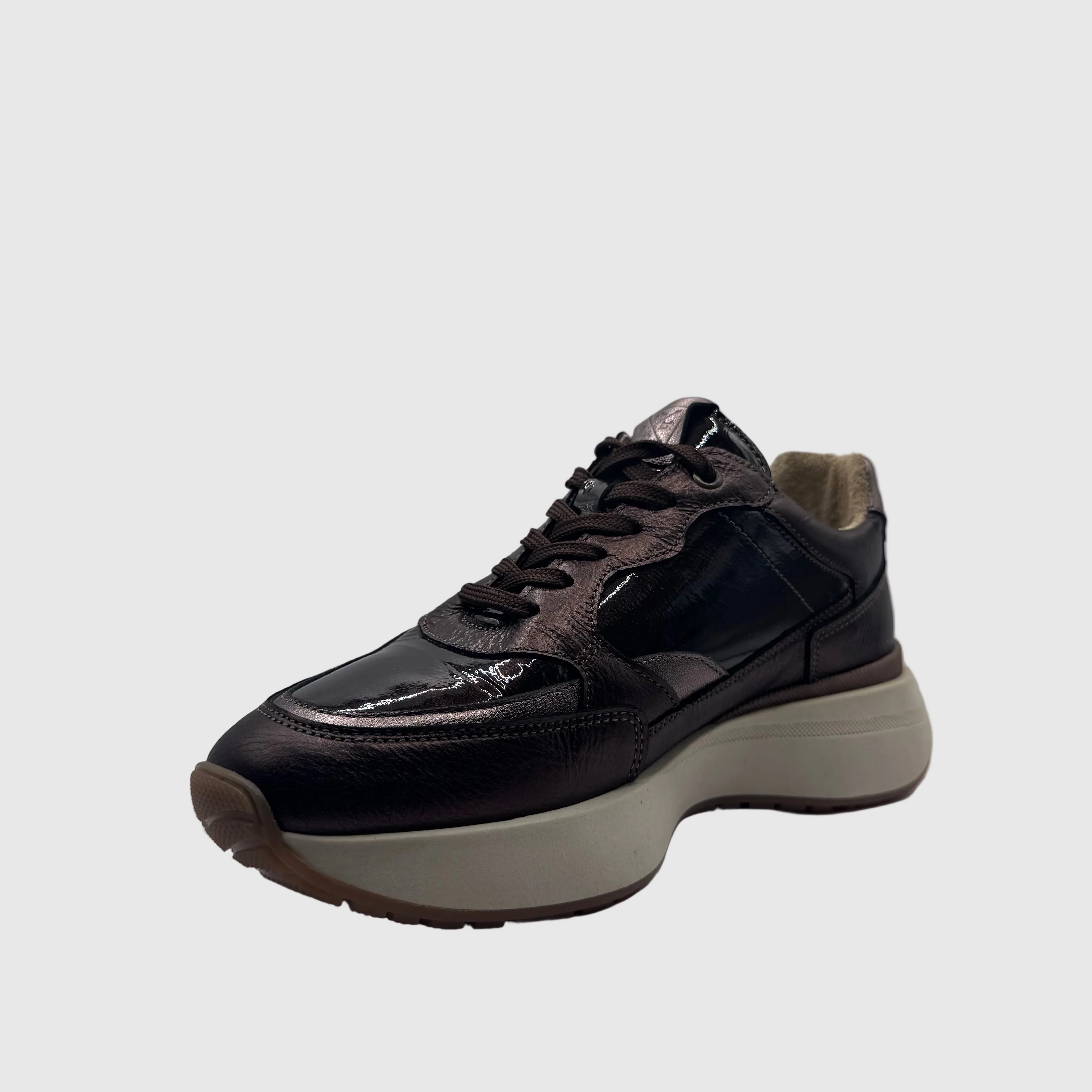 Bridge Dames Sneaker Brons — Chunky Zool | Leer & Lak