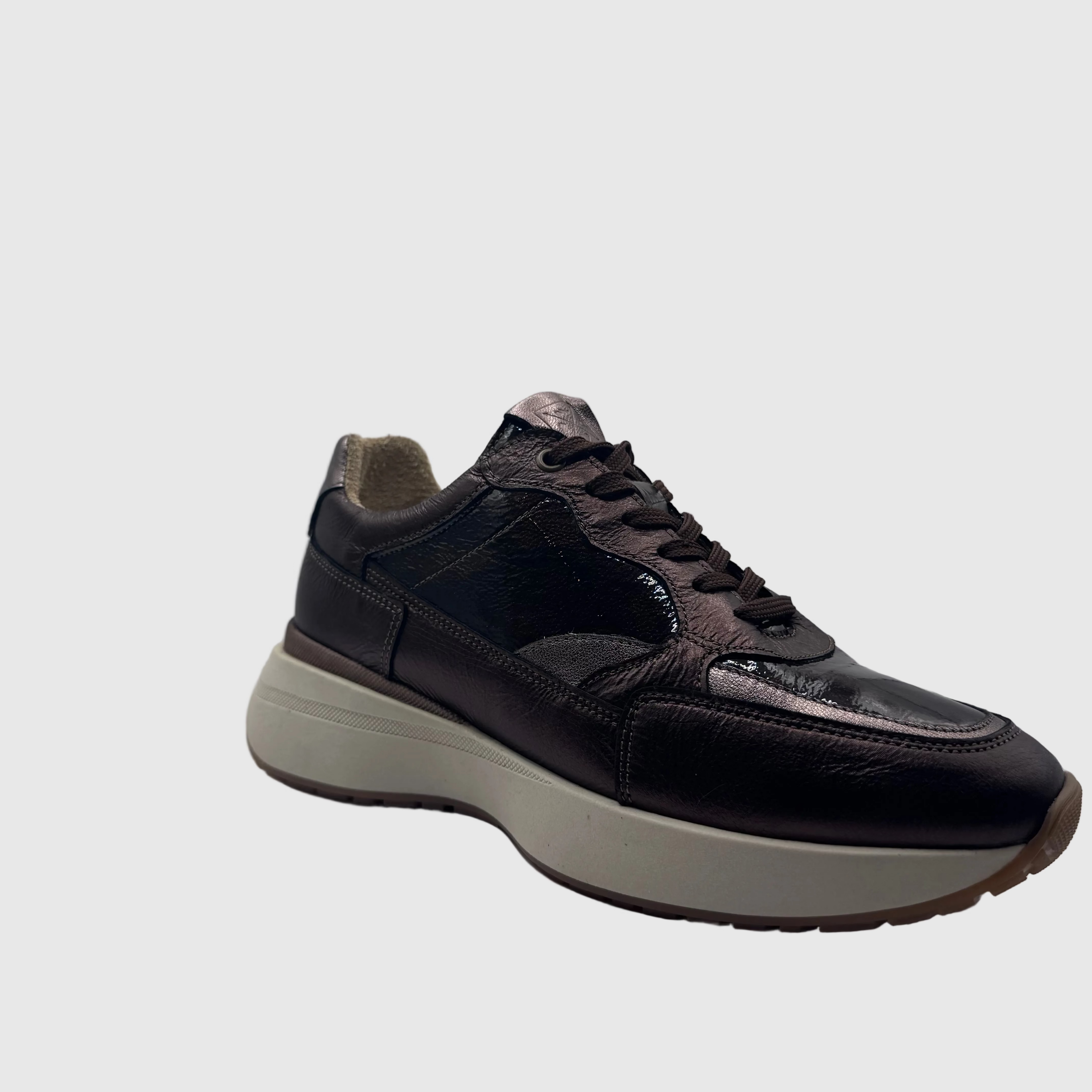 Bridge Dames Sneaker Brons — Chunky Zool | Leer & Lak
