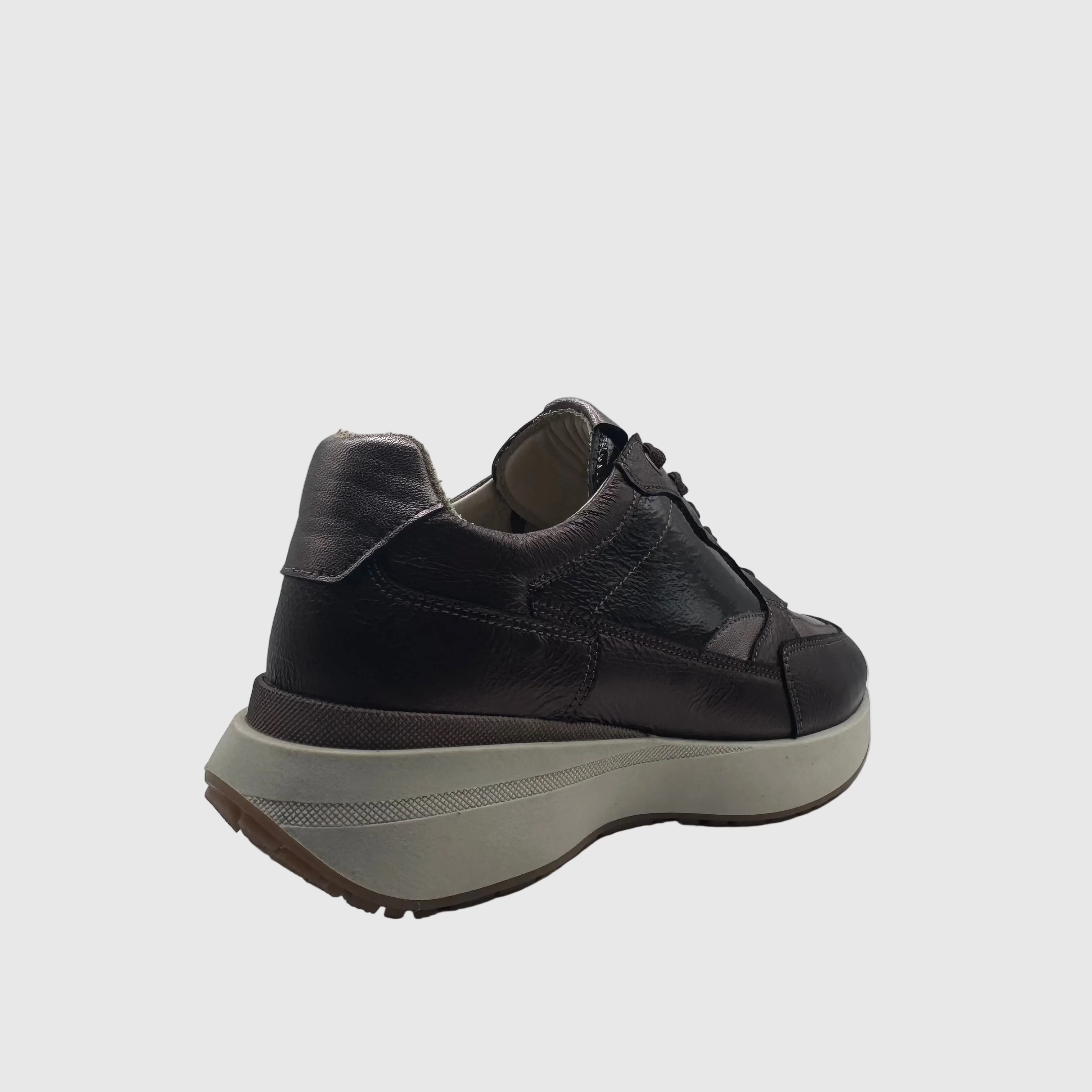 Bridge Dames Sneaker Brons — Chunky Zool | Leer & Lak