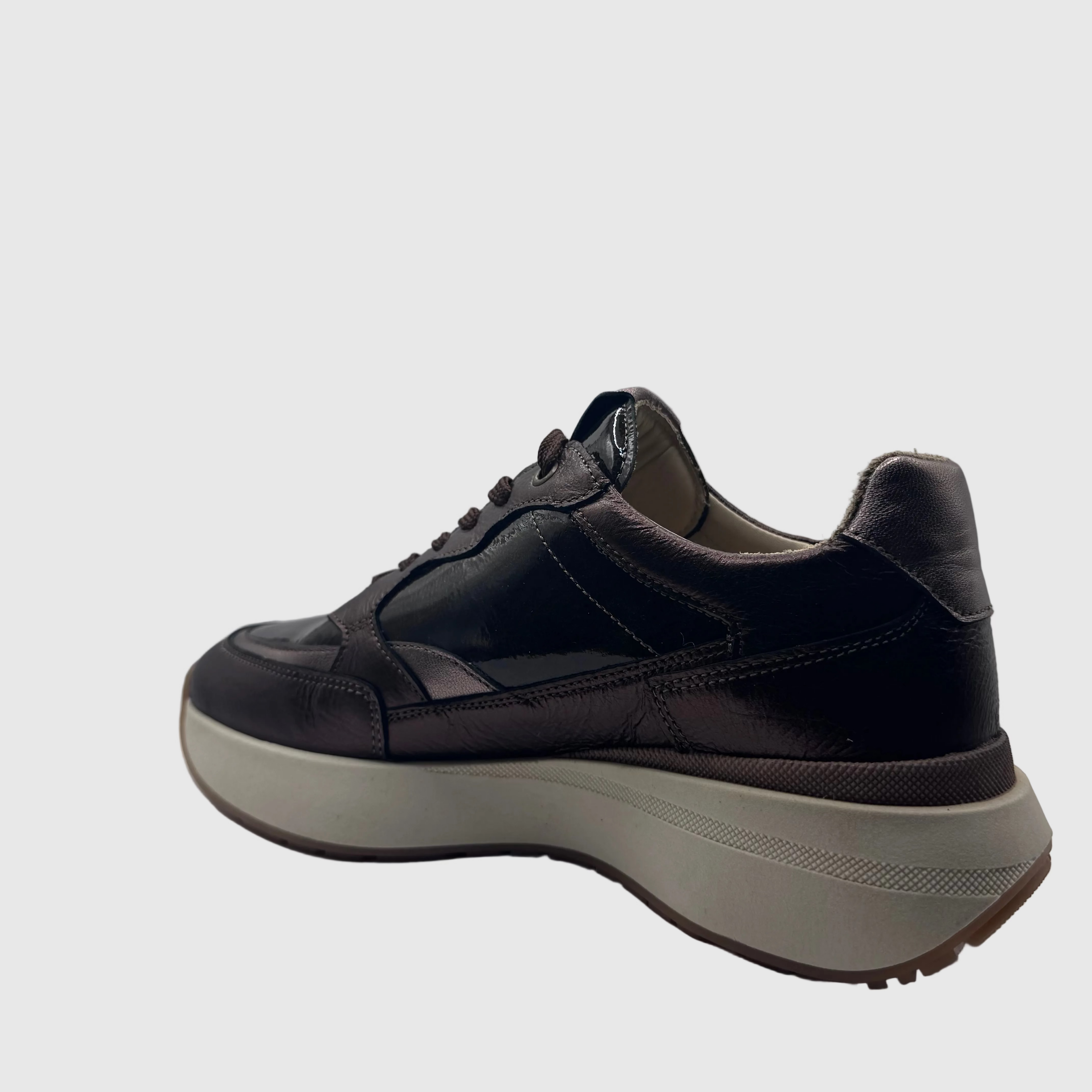 Bridge Dames Sneaker Brons — Chunky Zool | Leer & Lak