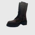 HIP Dames Veterboot Taupe — Chunky Zool | Nubuckleer