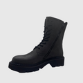 HIP Dames Veterboot Zwart — Zijrits | Nubuckleer
