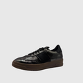HIP Dames Sneaker Gunmetal — Gum-zool | Crackle-leer