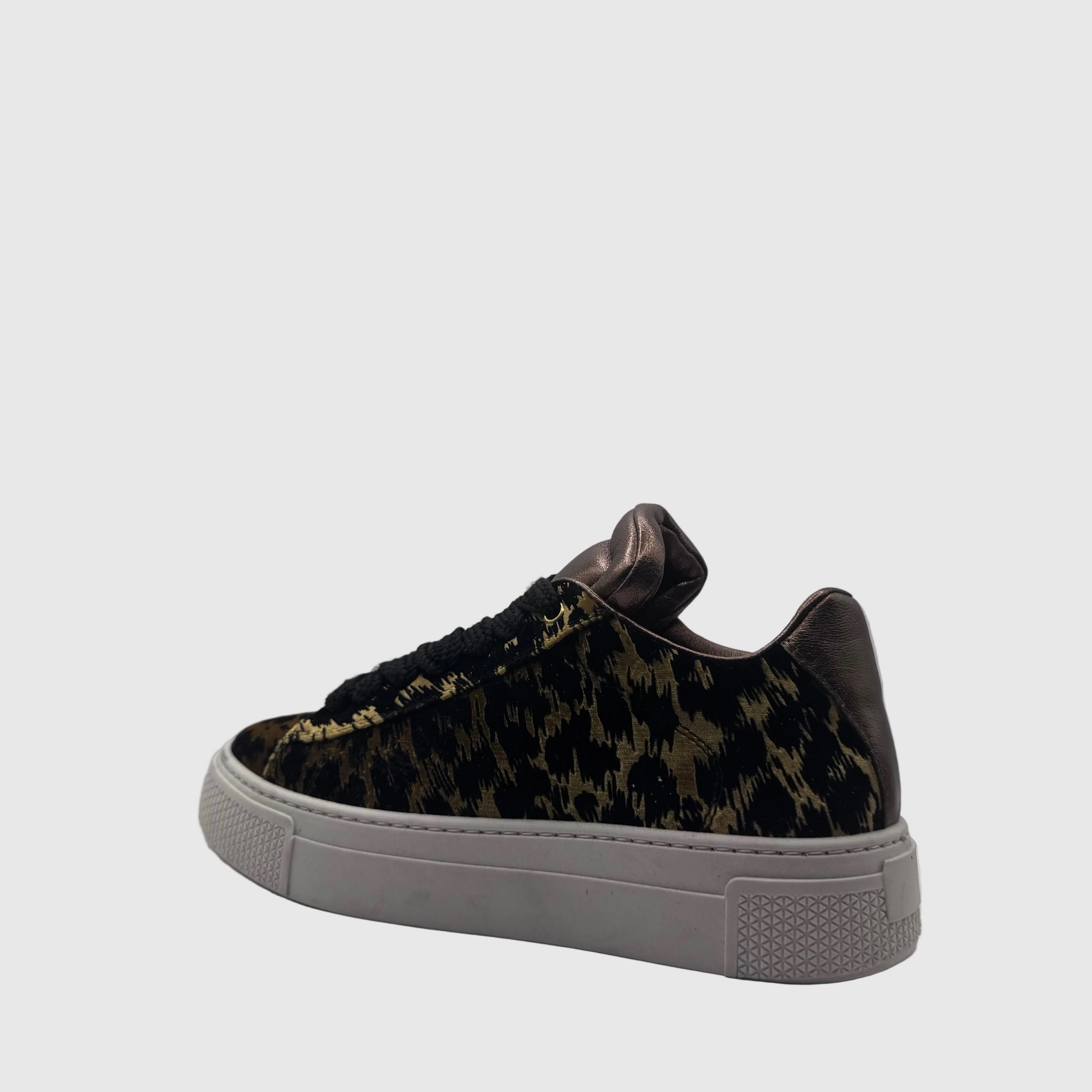 HIP Dames Sneaker Luipaard — Metallic Hiel | Fluweel