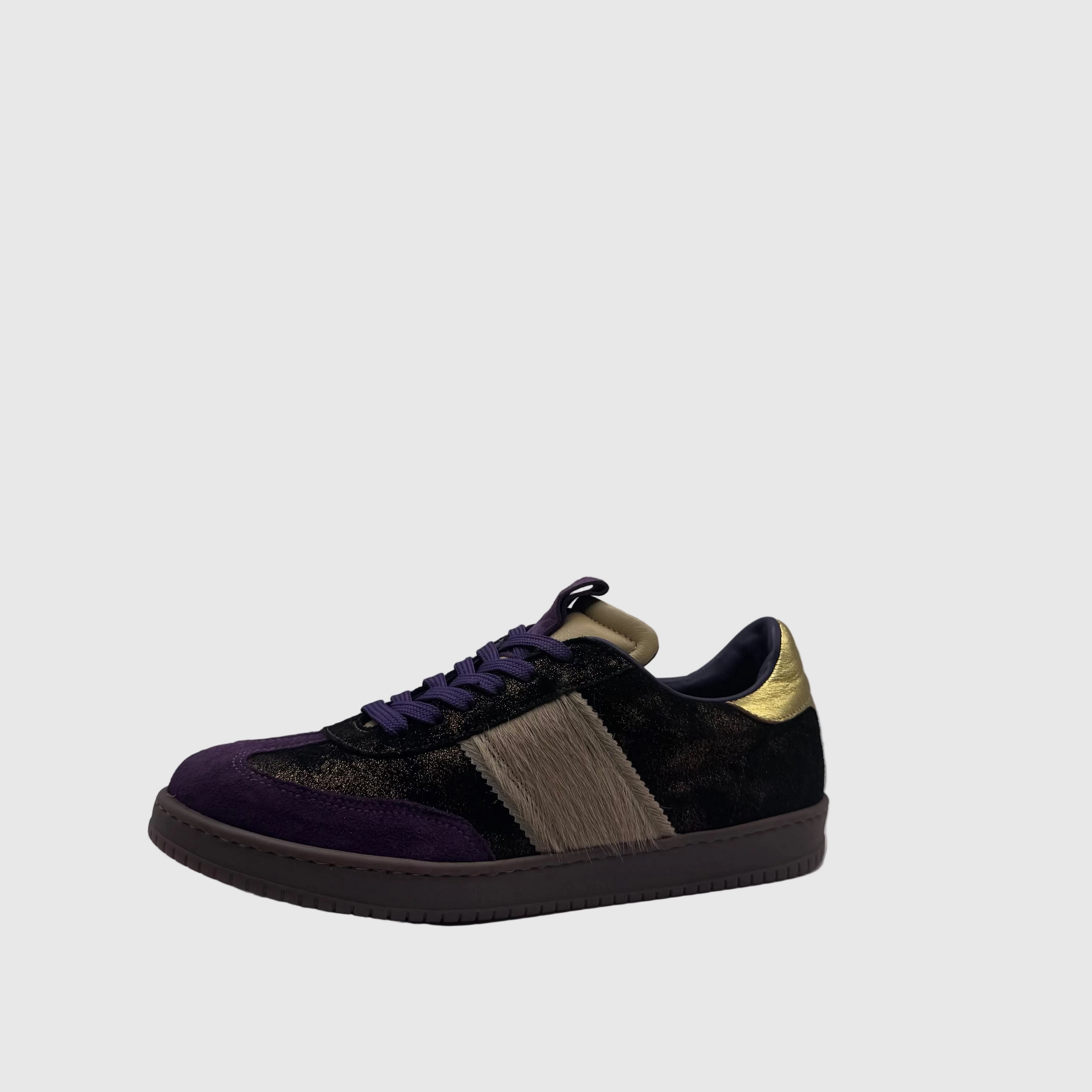HIP Dames Sneaker Paars — Gouden Hiel | Suède & Fur