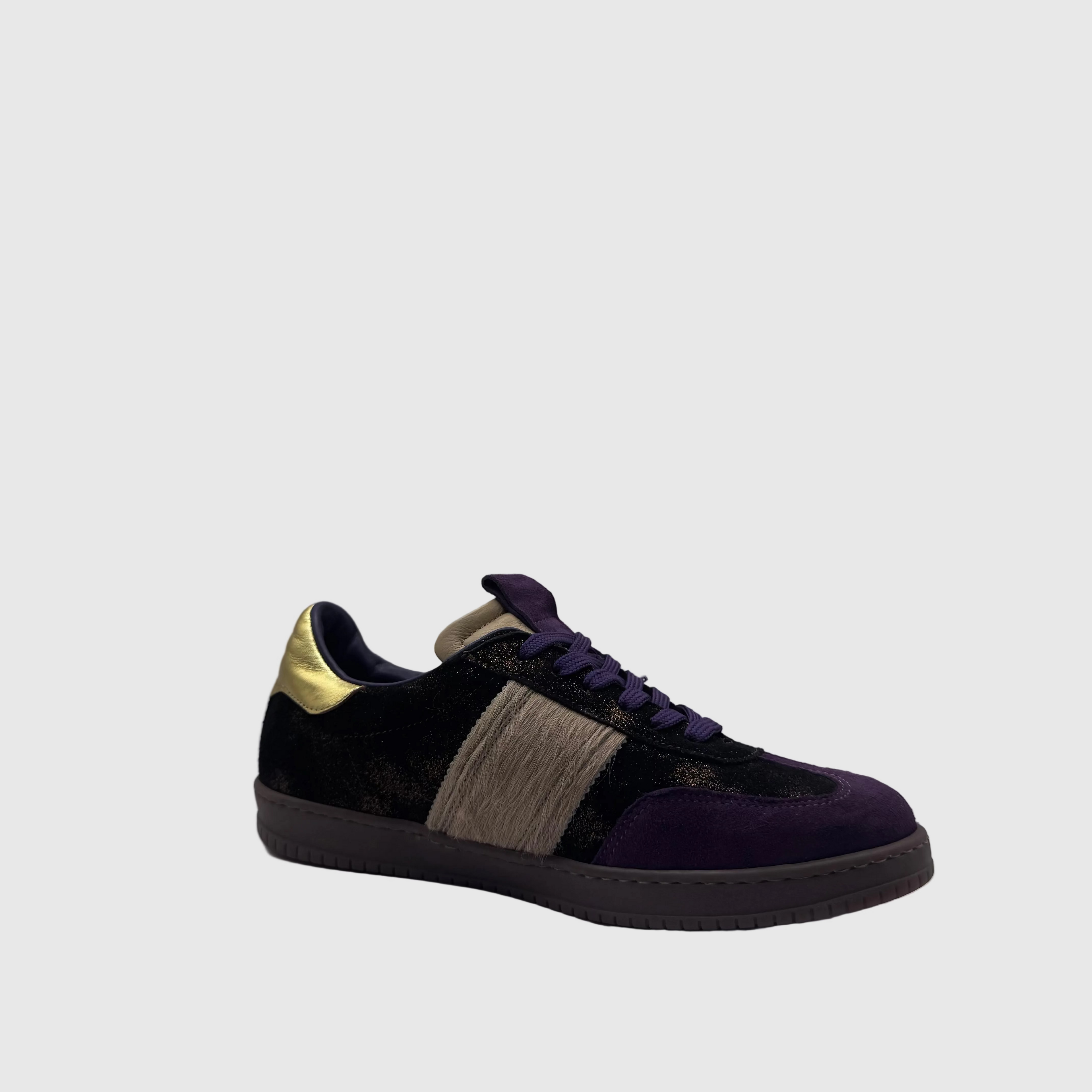 HIP Dames Sneaker Paars — Gouden Hiel | Suède & Fur
