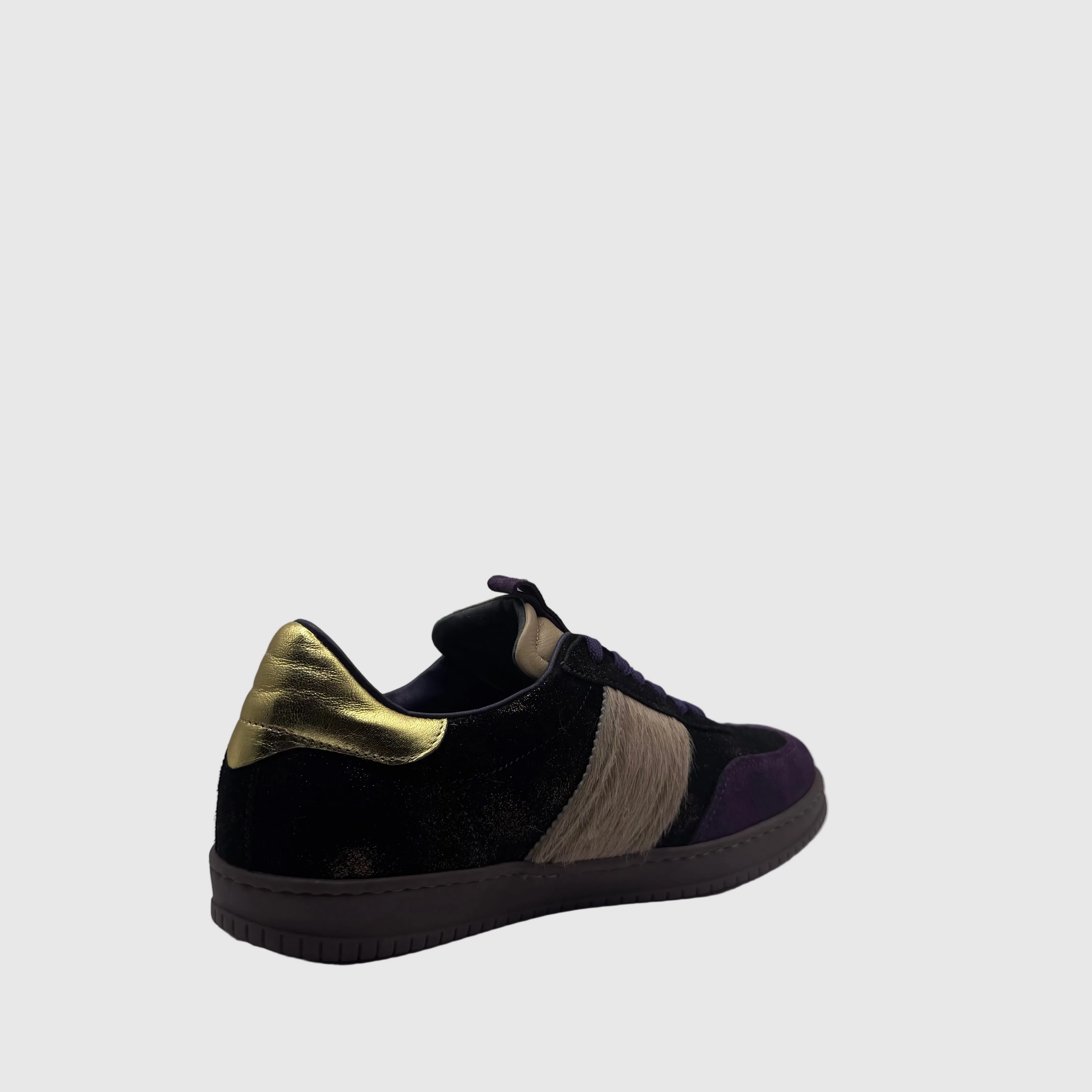HIP Dames Sneaker Paars — Gouden Hiel | Suède & Fur