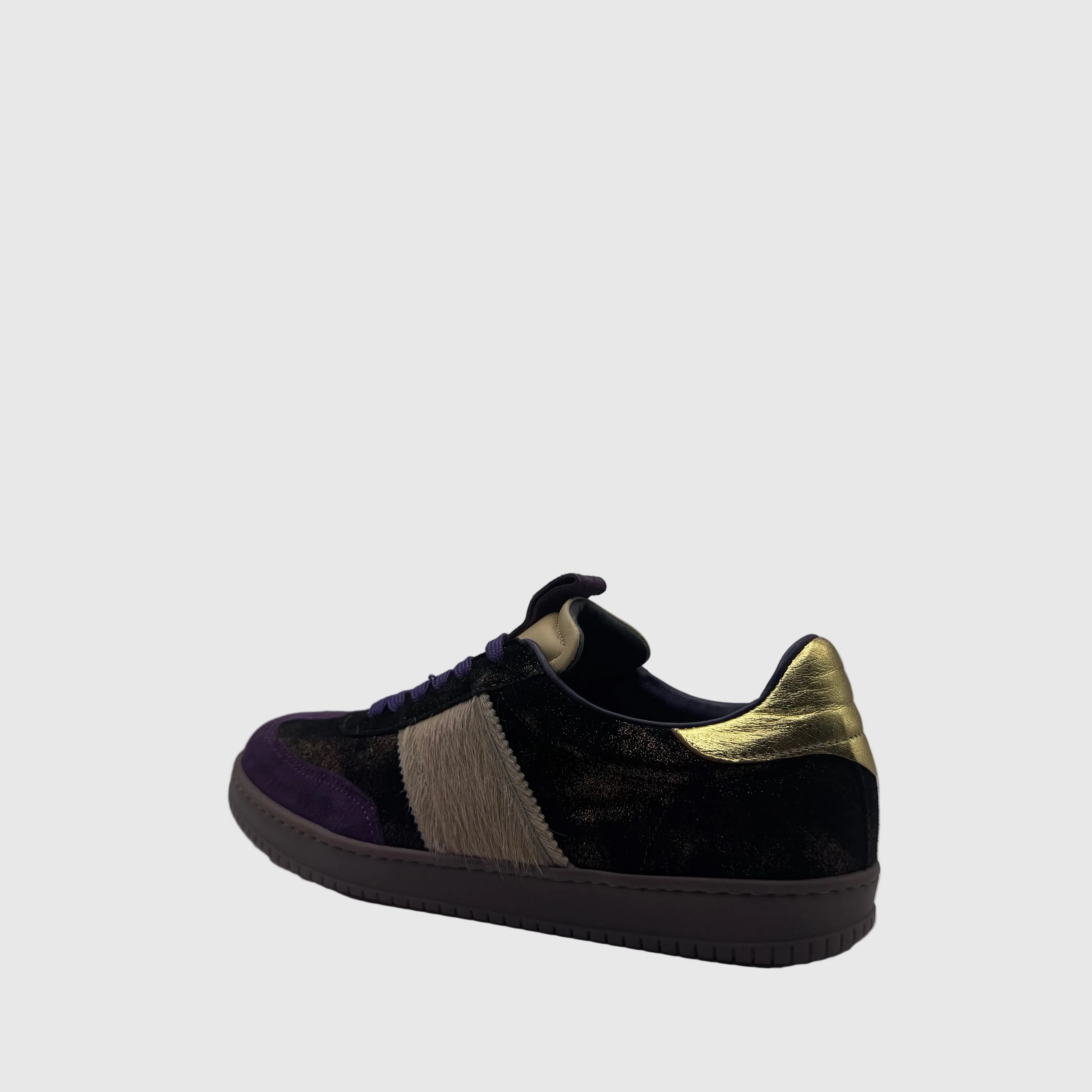 HIP Dames Sneaker Paars — Gouden Hiel | Suède & Fur